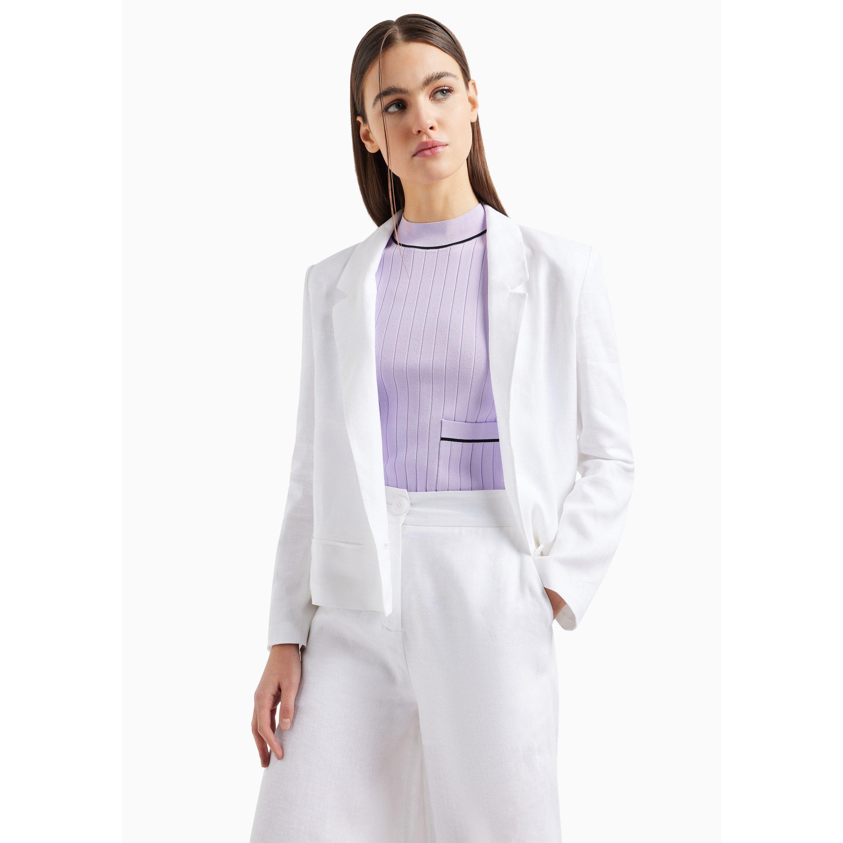 White 1100 - Armani Exchange - Women's Tailored Blazer - 4