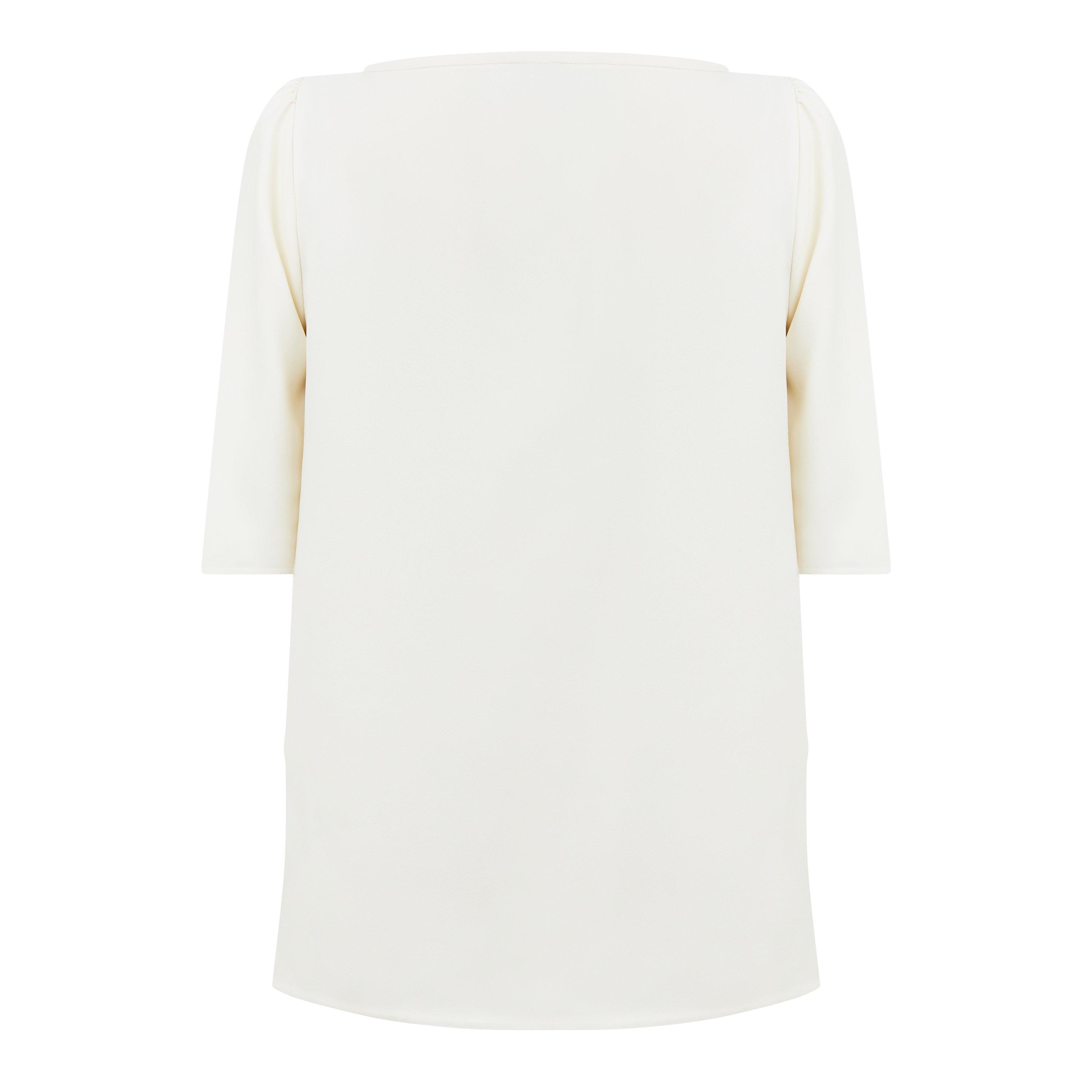 Wool White 001 - Marella - Women's Vanessa Short-Sleeve Blouse - 7