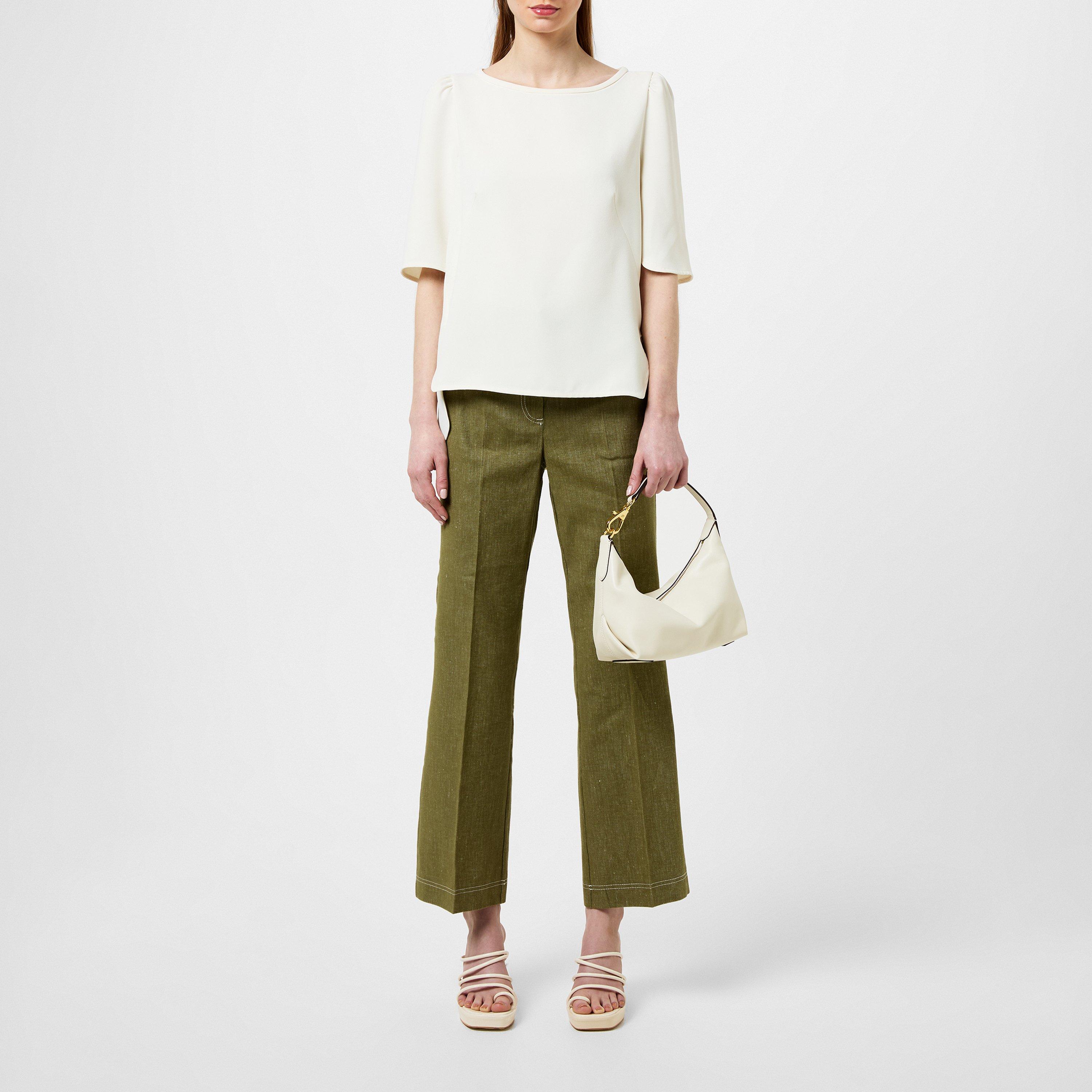 Wool White 001 - Marella - Women's Vanessa Short-Sleeve Blouse - 4