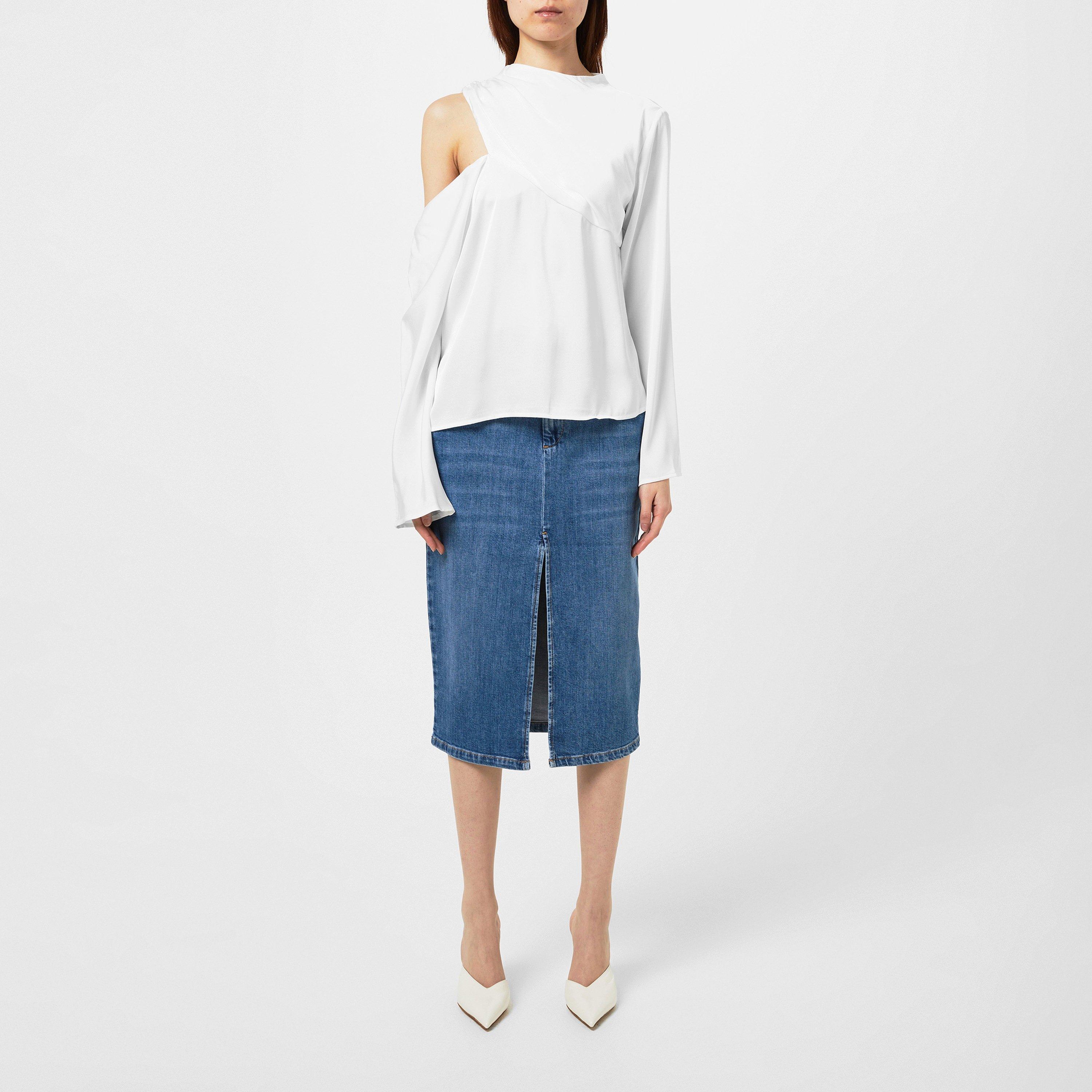 Blue Jeans 001 - Marella - Women's Cast Denim Skirt - 4