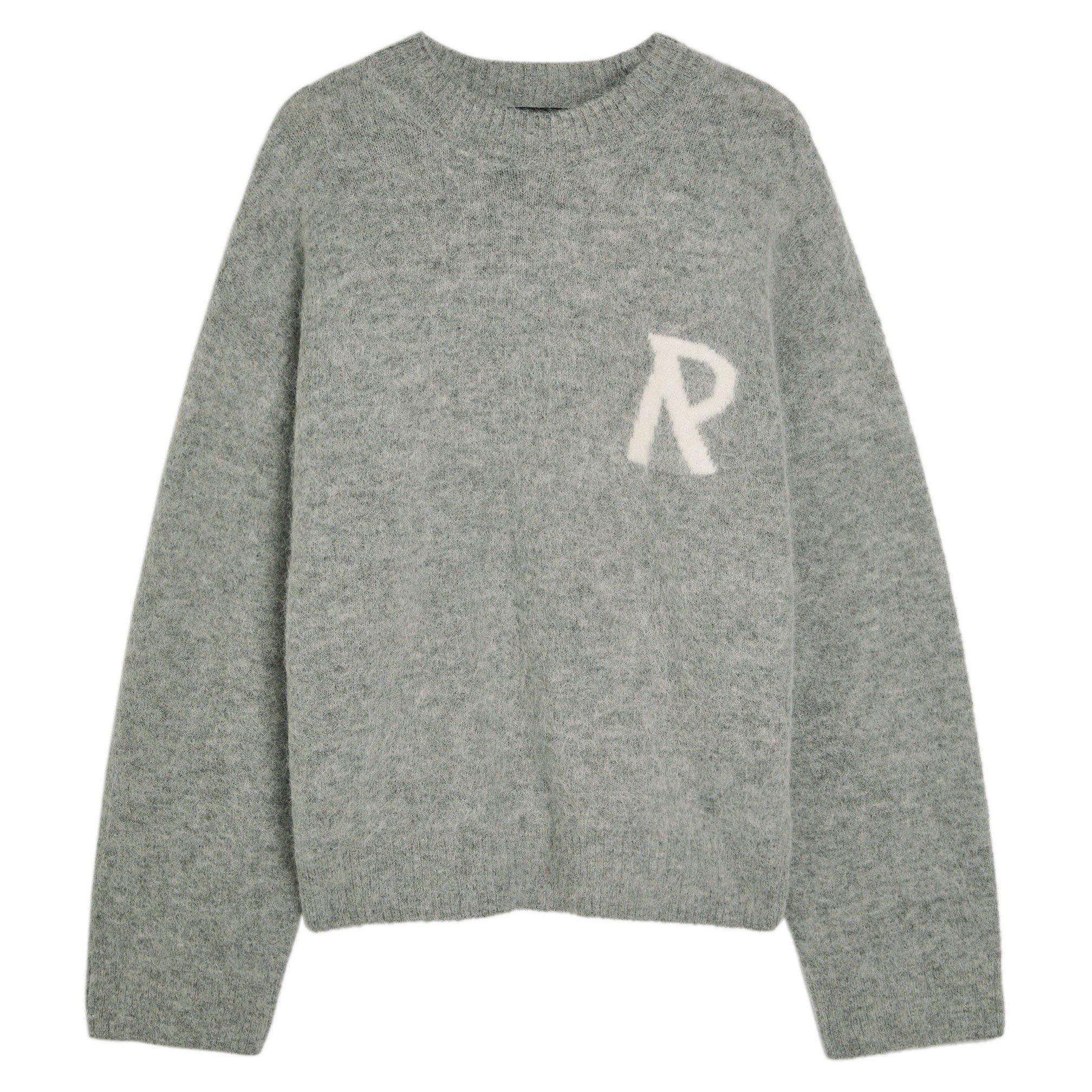 GREY - Represent - REP LOGO KNIT SWEATER