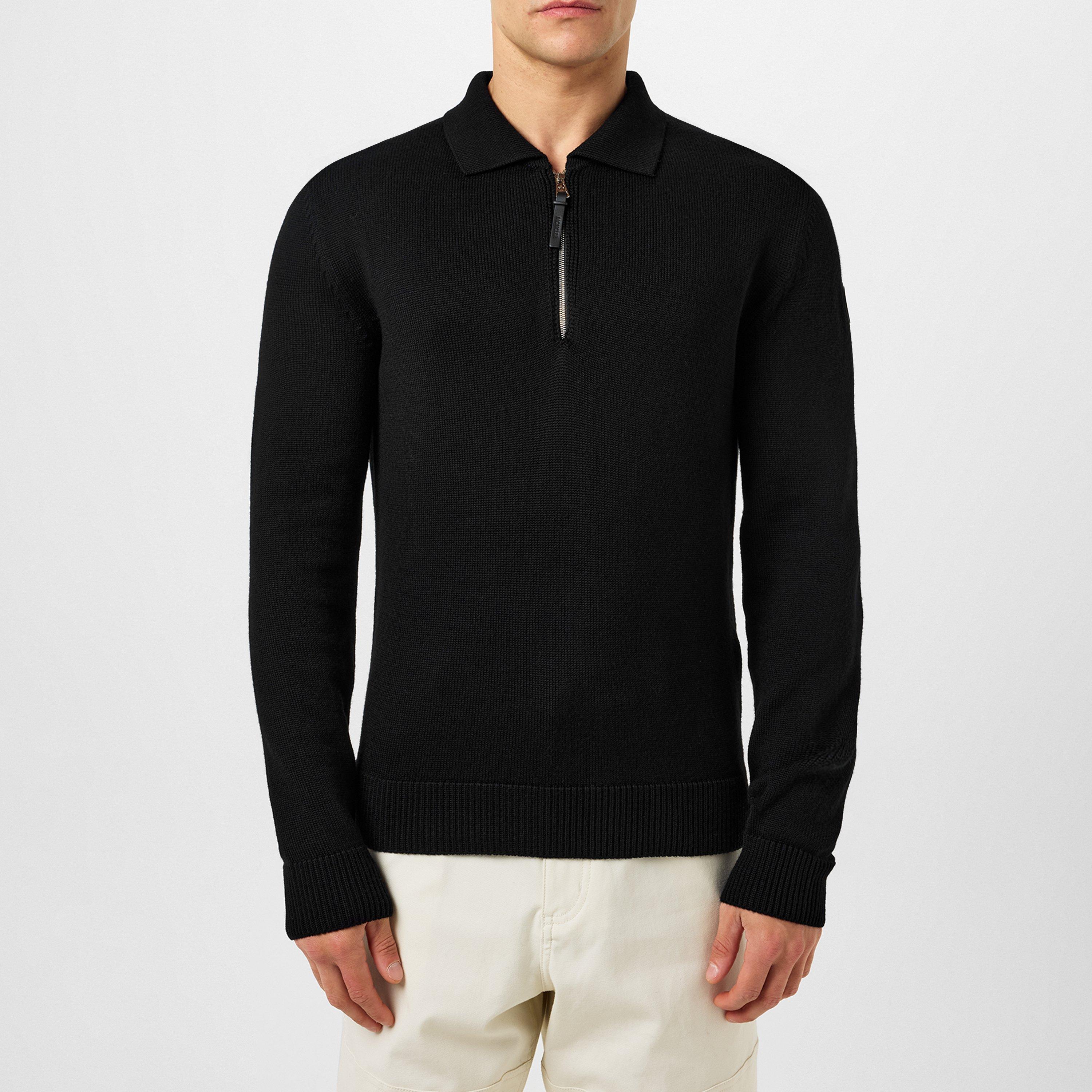 Black 999 - Moncler - Wool Polo Jumper - 1