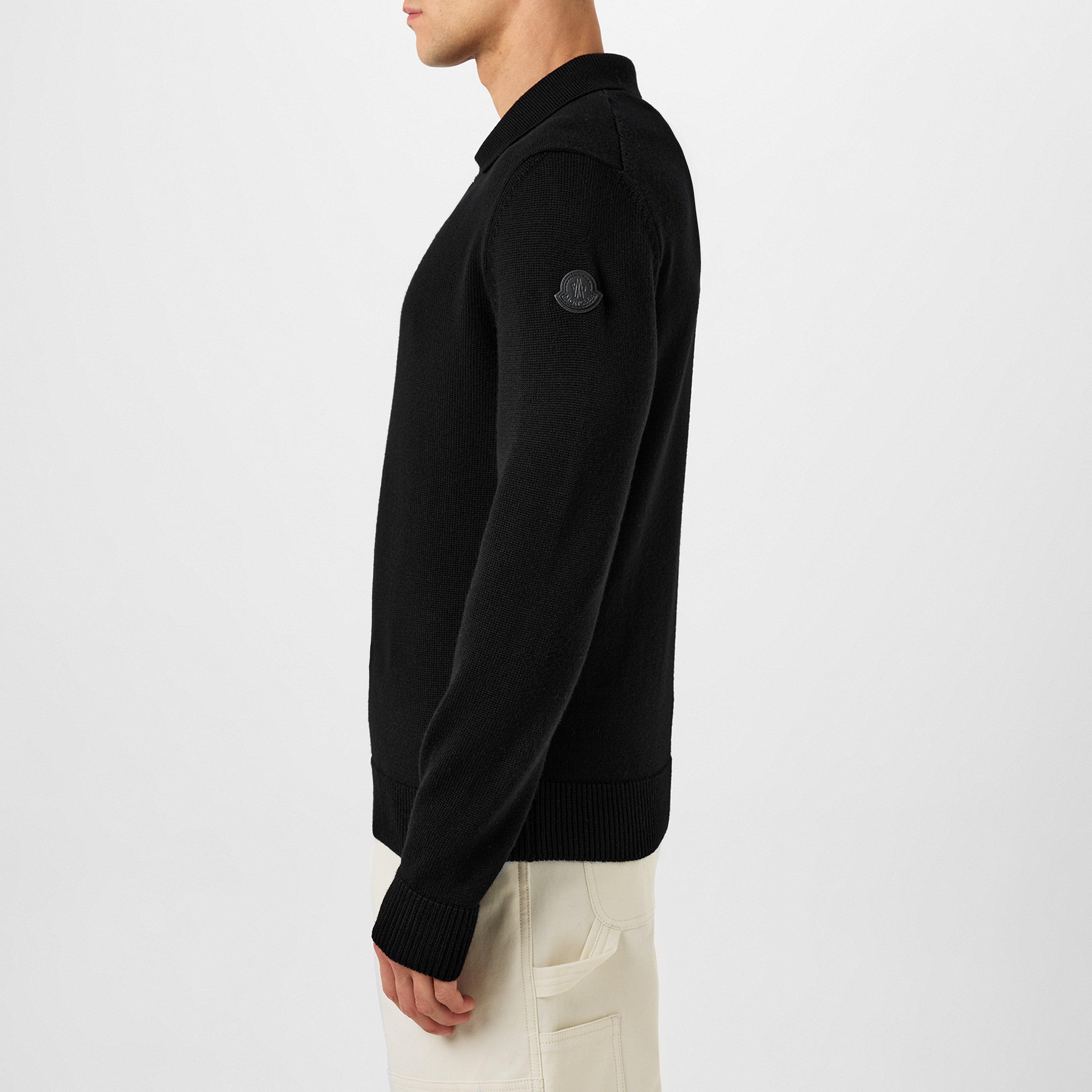 Black 999 - Moncler - Wool Polo Jumper - 2