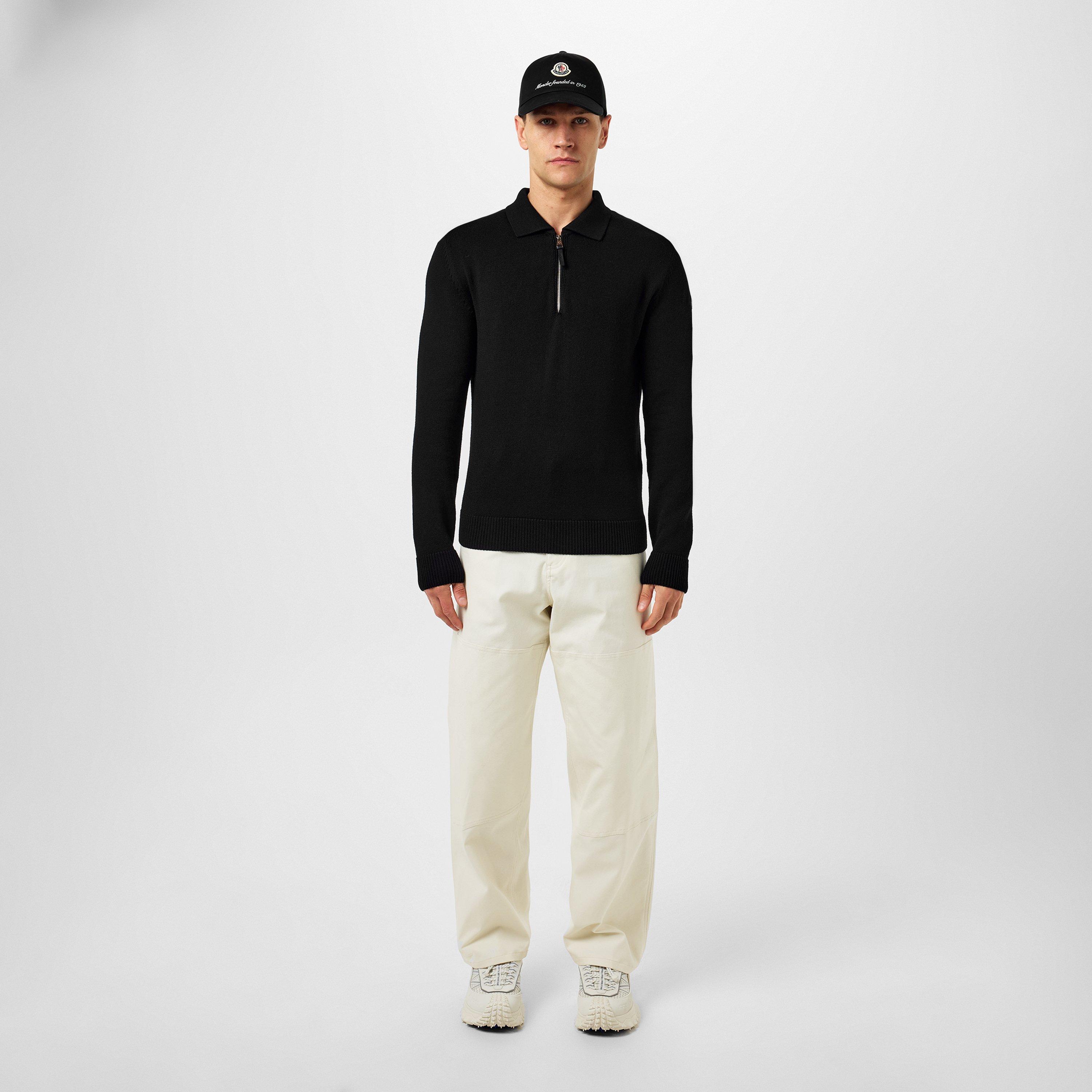 Black 999 - Moncler - Wool Polo Jumper - 4