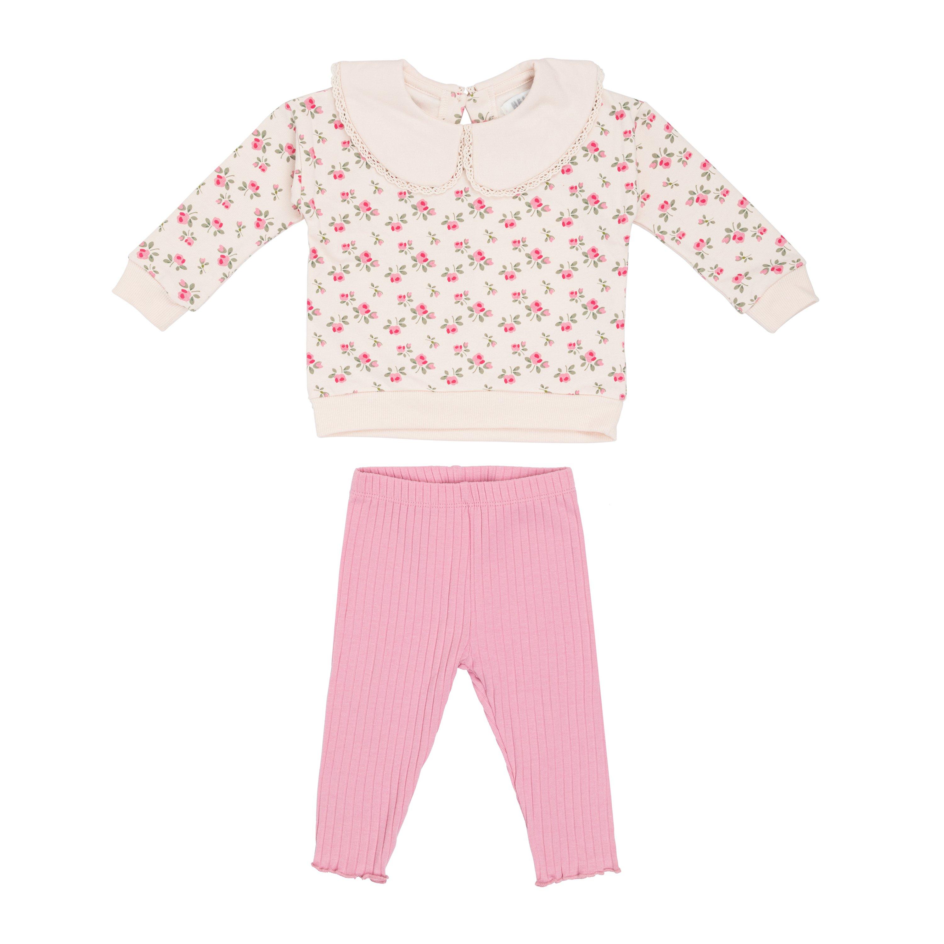 Creme/Rosa - Hello World - HelloWorld Clothing Set - 2