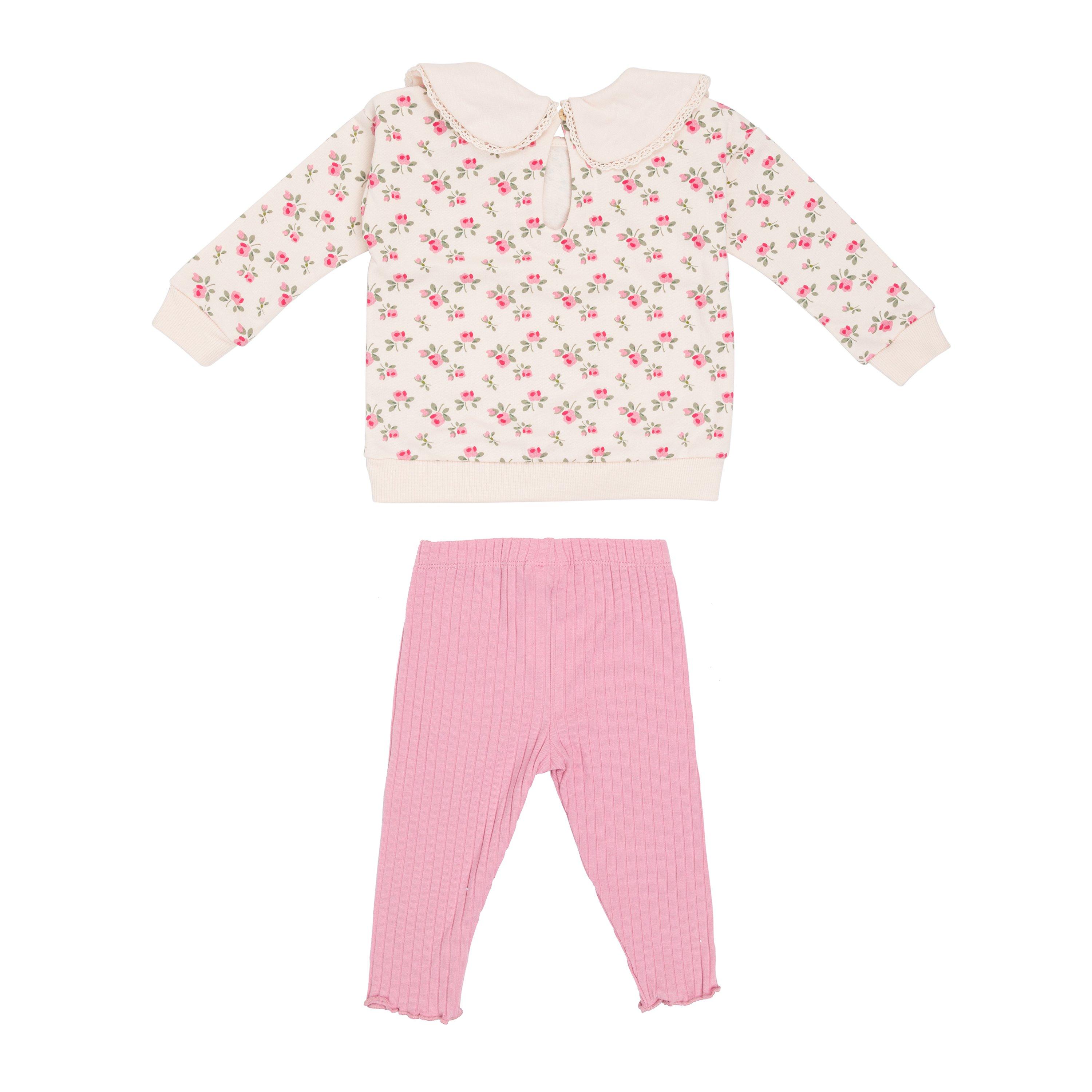 Creme/Rosa - Hello World - HelloWorld Clothing Set - 3