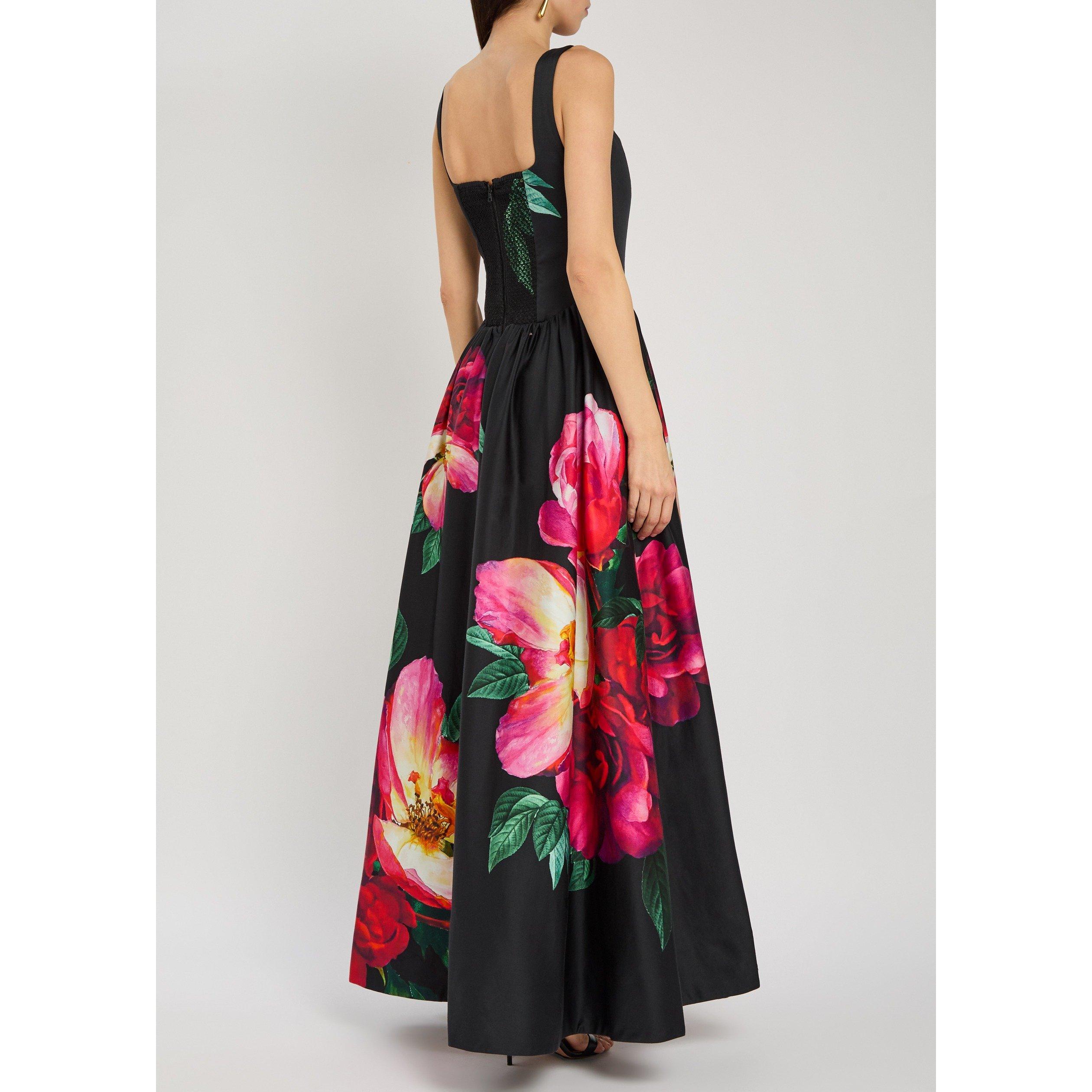 BLACK AND OTHER - Alice And Olivia - LD Tarrie Curved Maxi Dress - 3