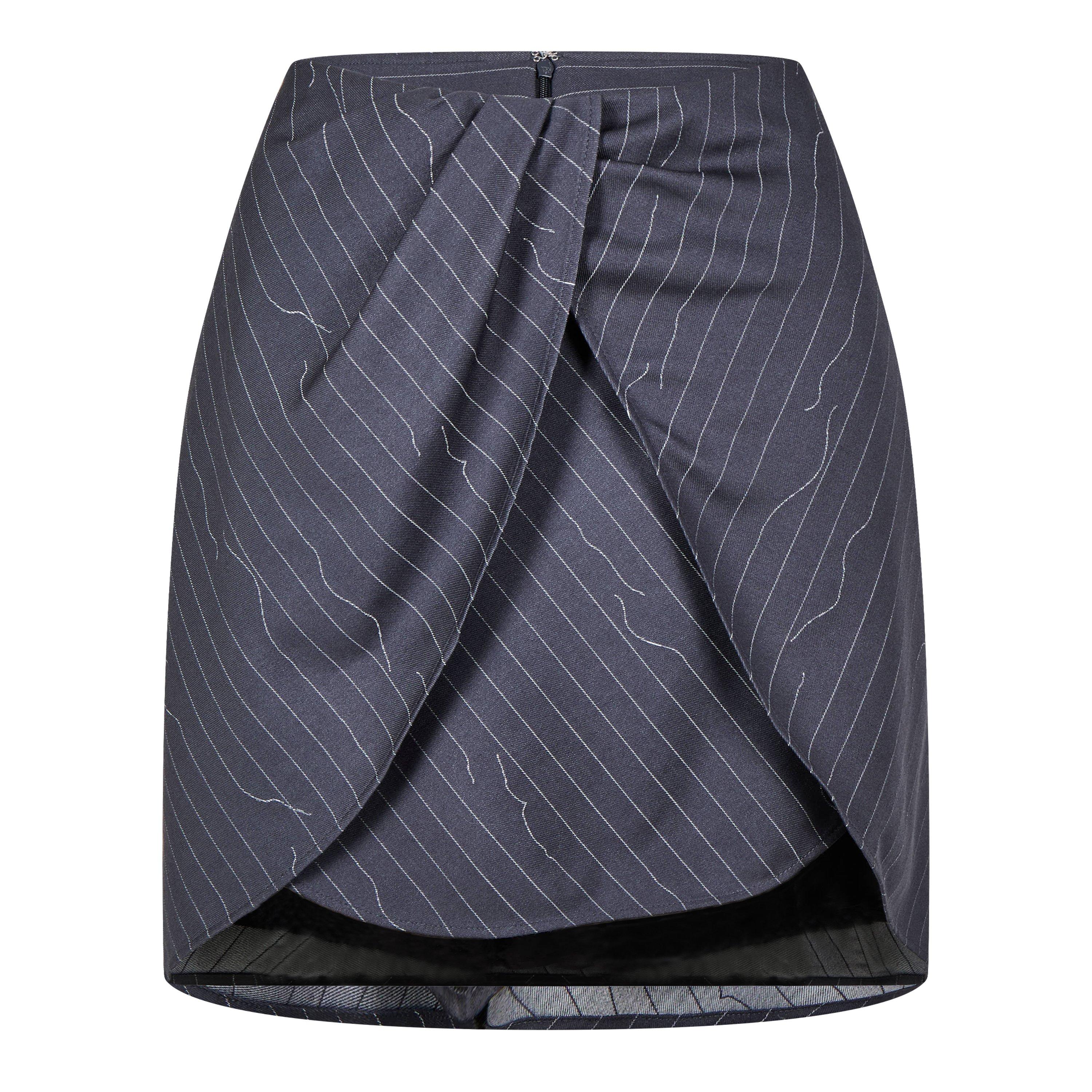 Off White Women's Mini Skirt - Grey - Size 8 (XS)