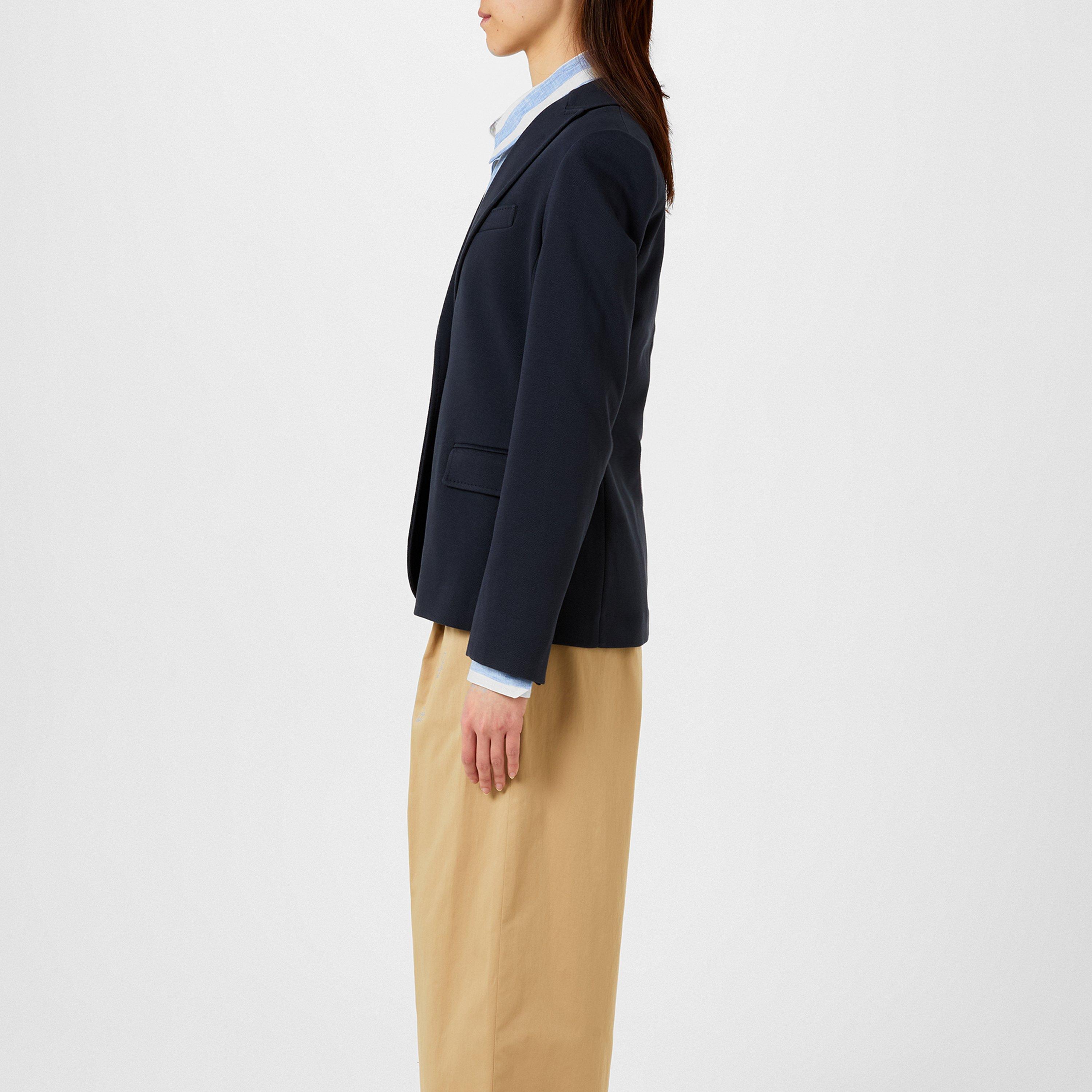 Navy 002 - Weekend Max Mara - Women's Rosetta Tailored Structured Blazer - 2