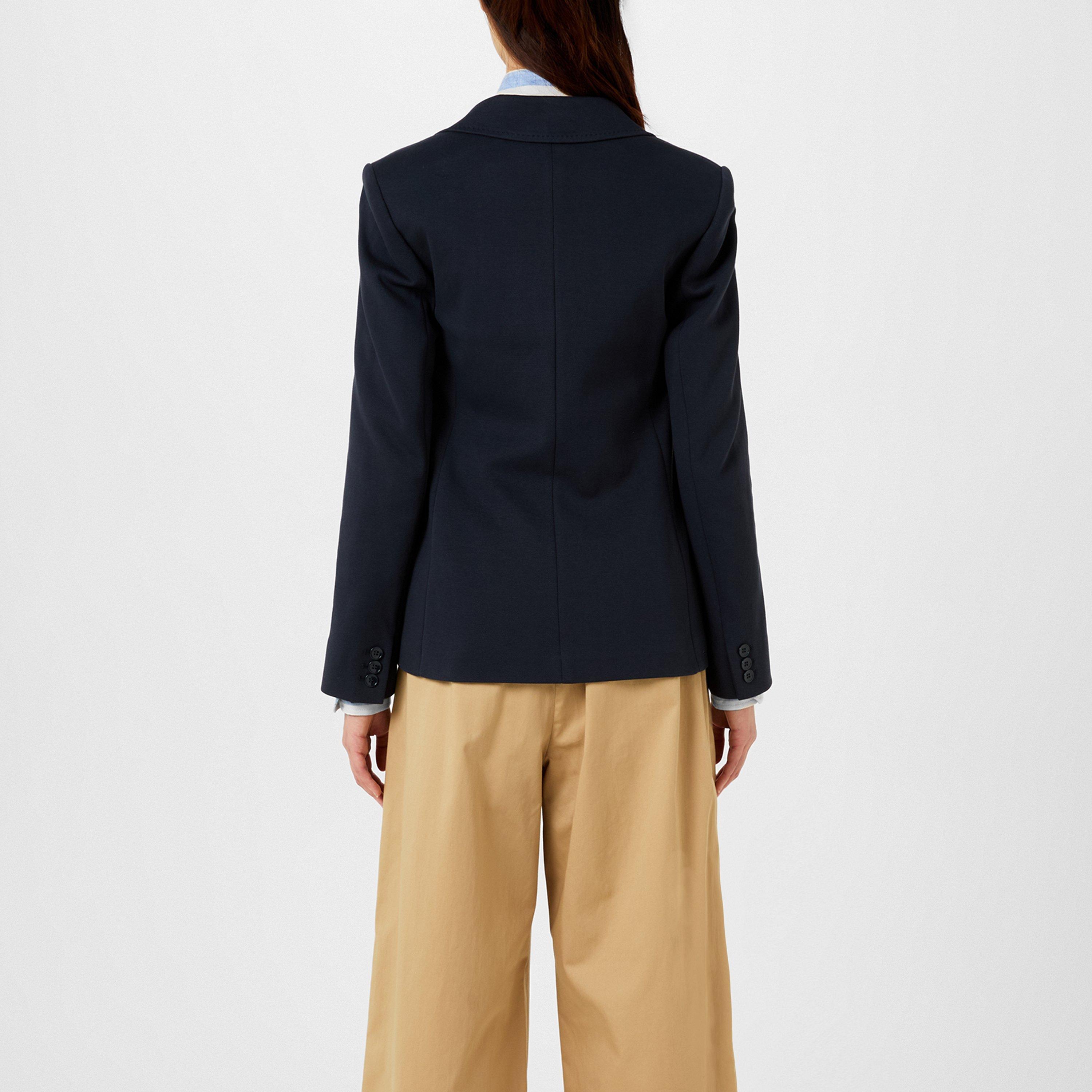 Navy 002 - Weekend Max Mara - Women's Rosetta Tailored Structured Blazer - 3