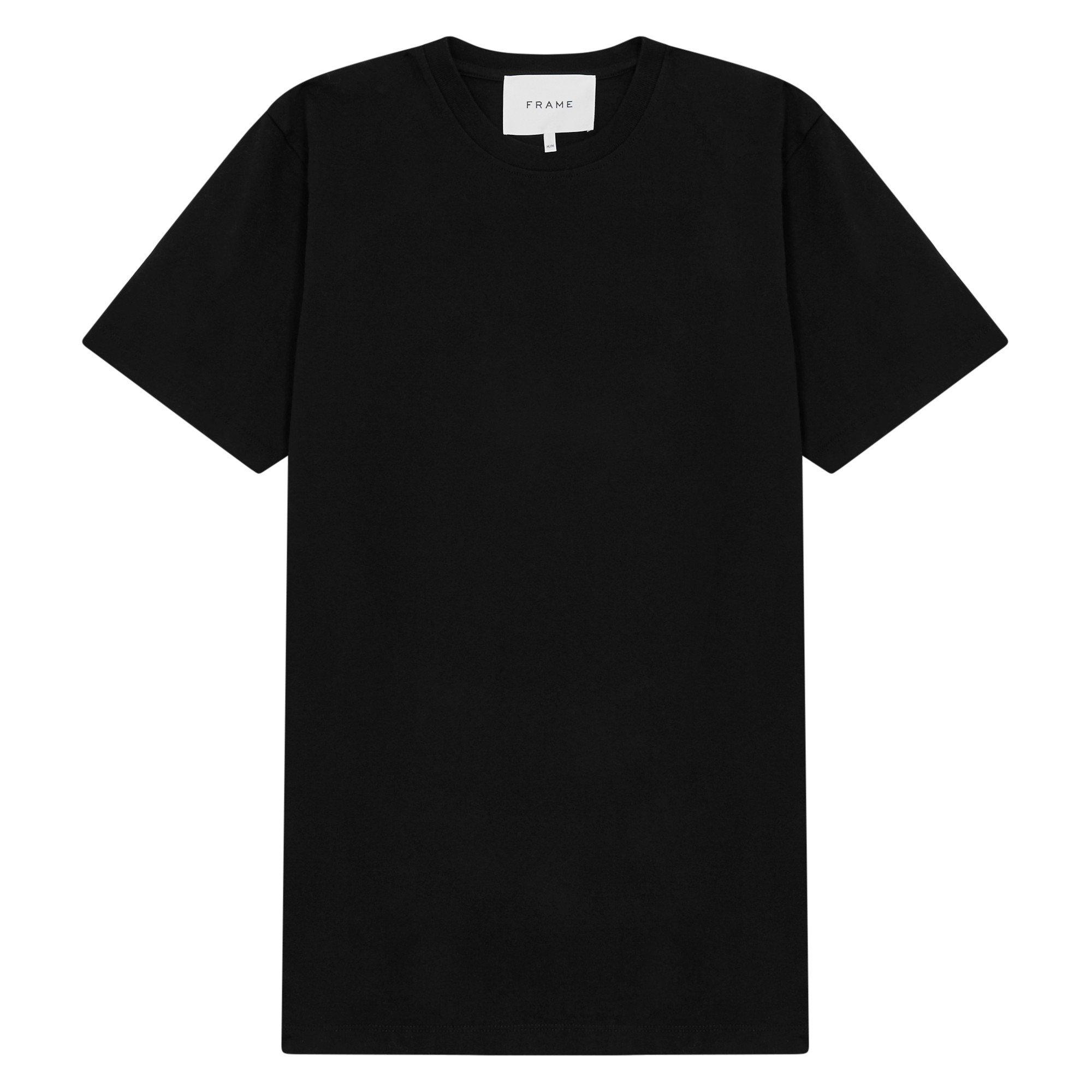 BLACK - Frame - Men's Cotton Crew-Neck Short-Sleeve T-Shirt - 1