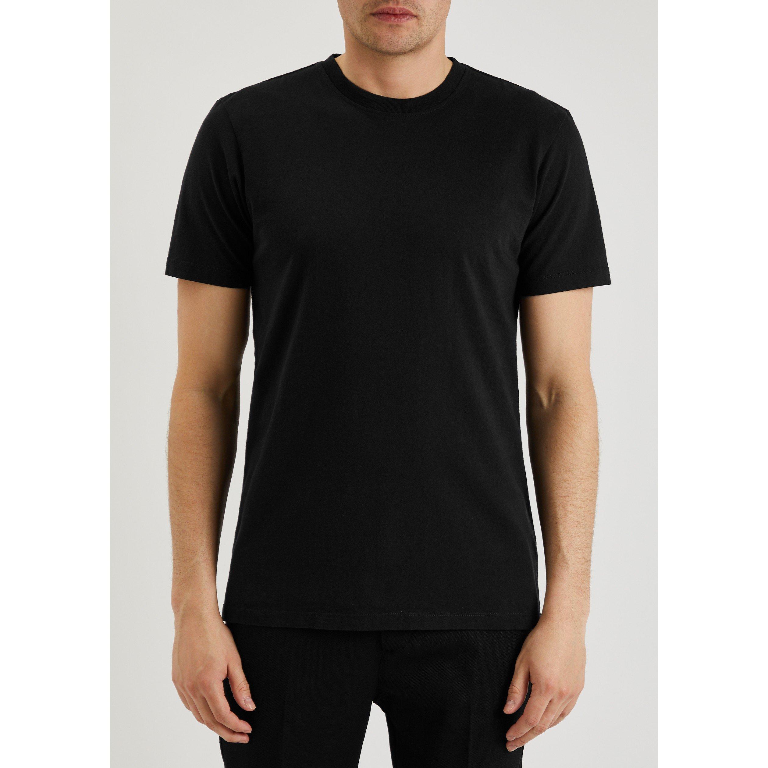 BLACK - Frame - Men's Cotton Crew-Neck Short-Sleeve T-Shirt - 2