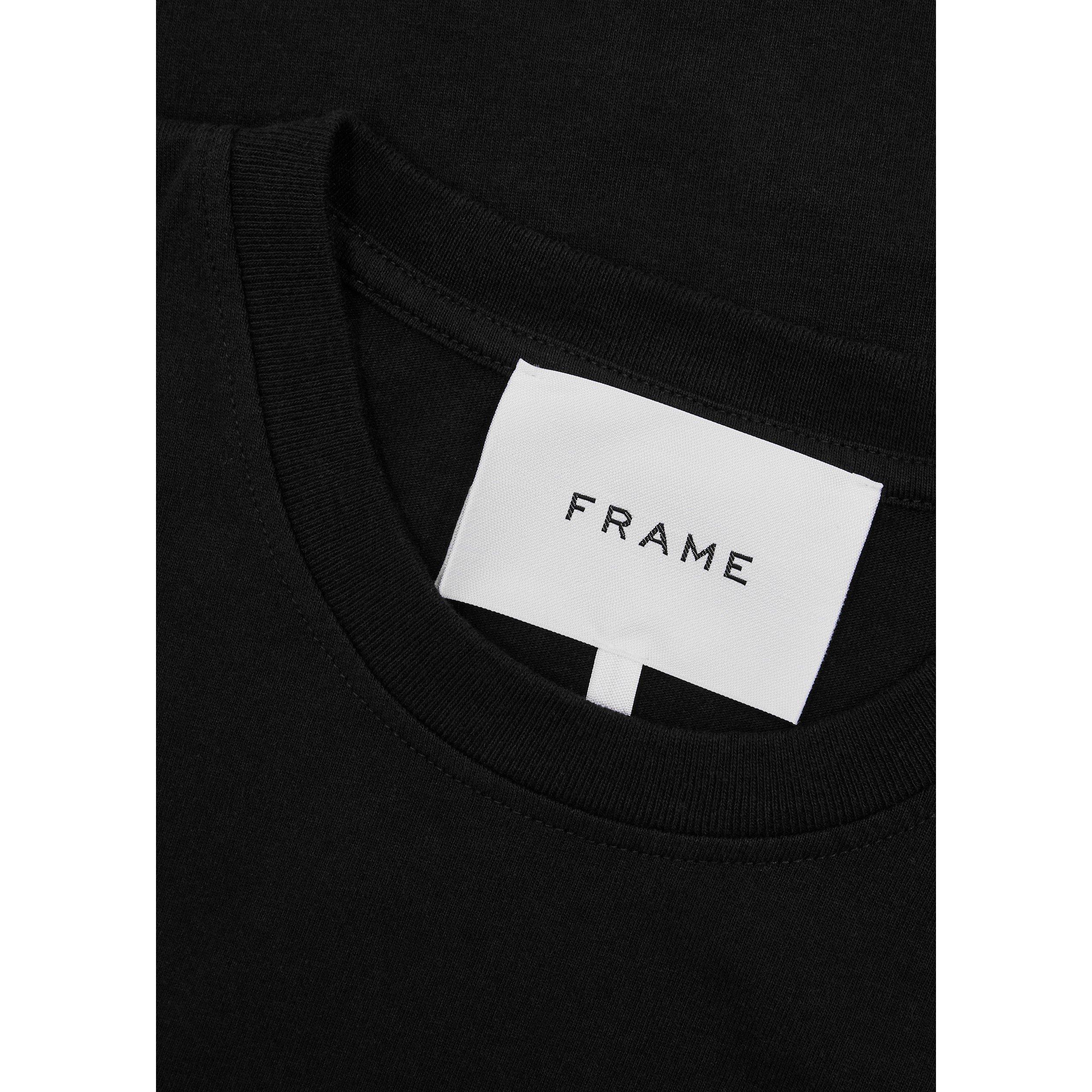 BLACK - Frame - Men's Cotton Crew-Neck Short-Sleeve T-Shirt - 4