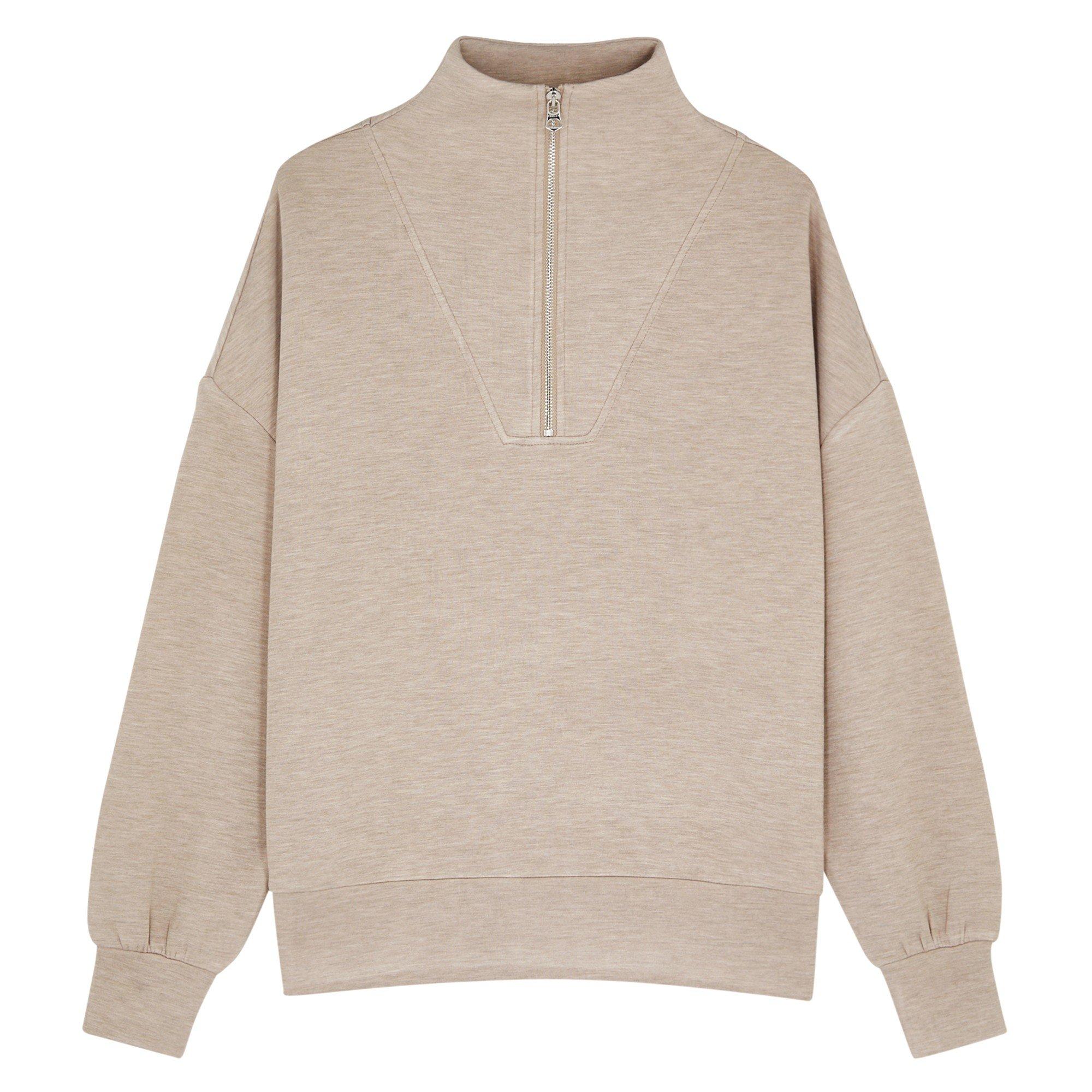 TAUPE - Varley - SW HAWLEY HALF ZIP SWEAT - 1