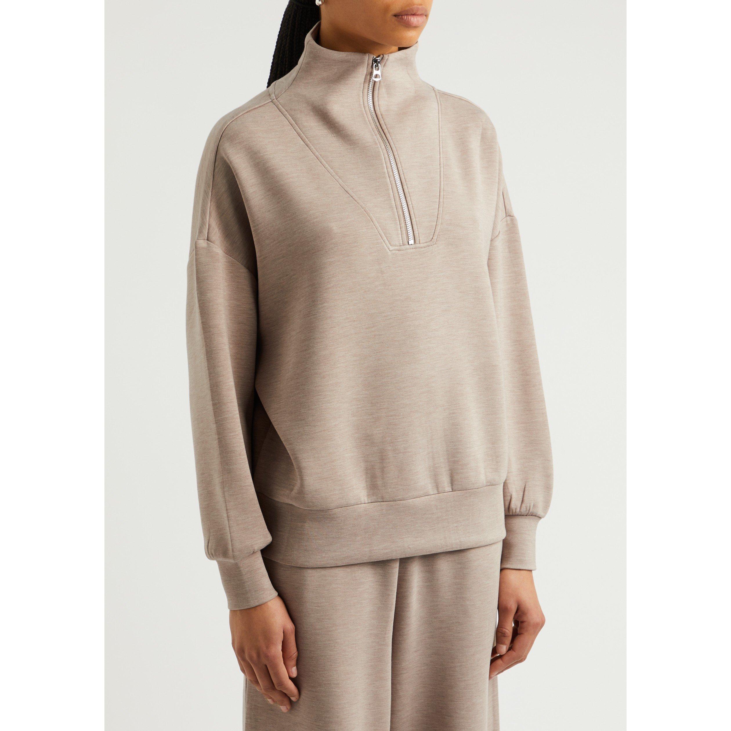 TAUPE - Varley - SW HAWLEY HALF ZIP SWEAT - 2