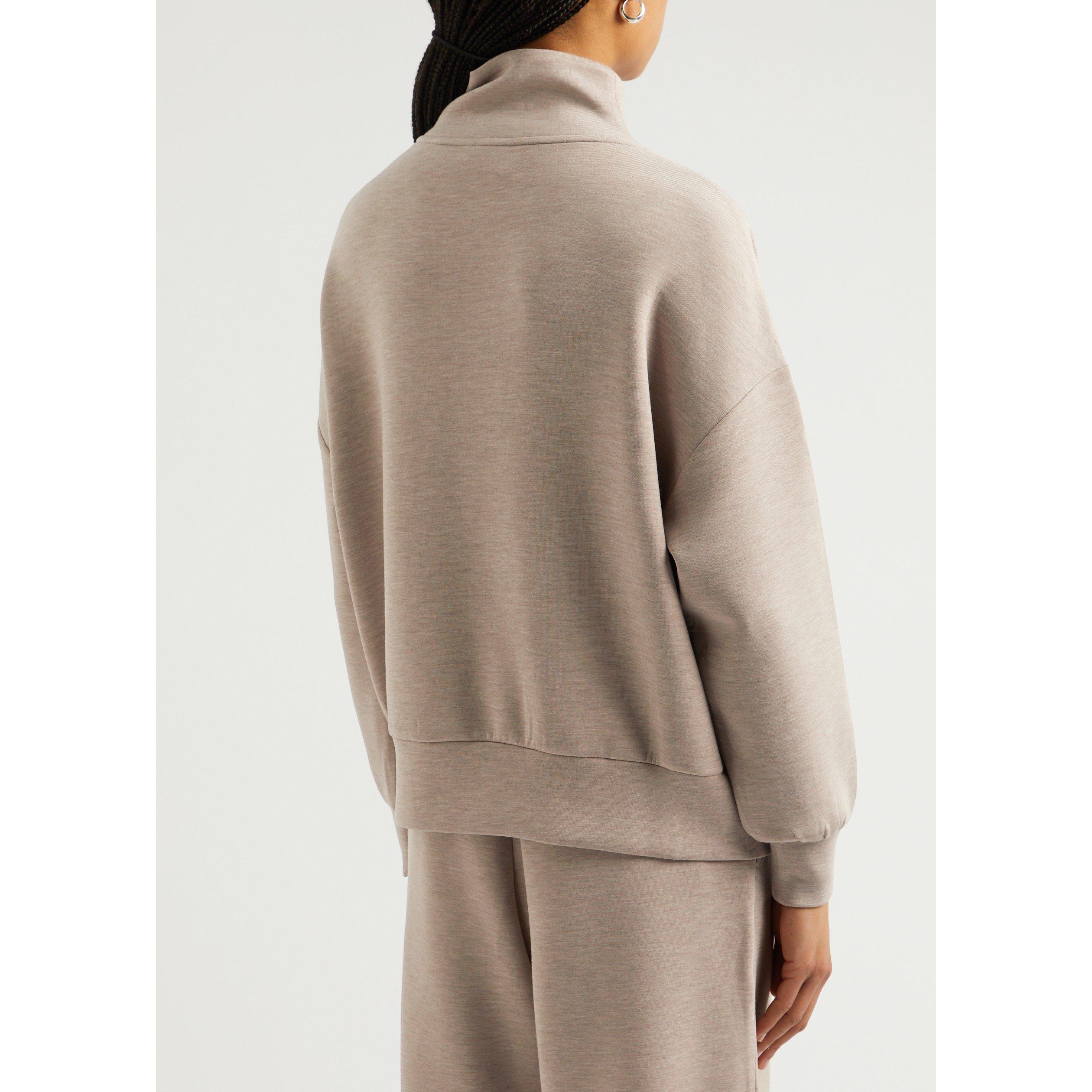 TAUPE - Varley - SW HAWLEY HALF ZIP SWEAT - 3