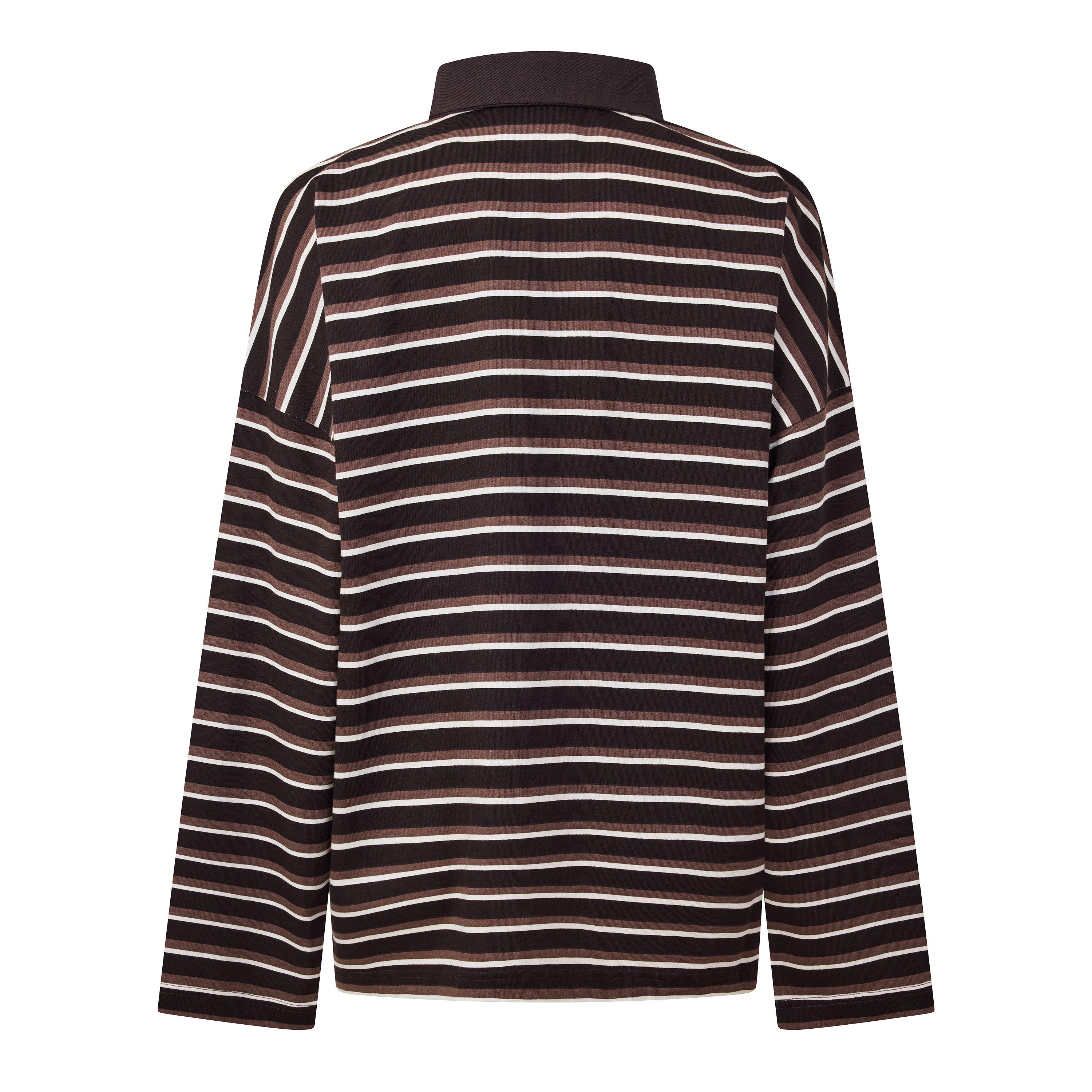 BROWN - Tala - T LS RUGBY STRIPE POLO - 2