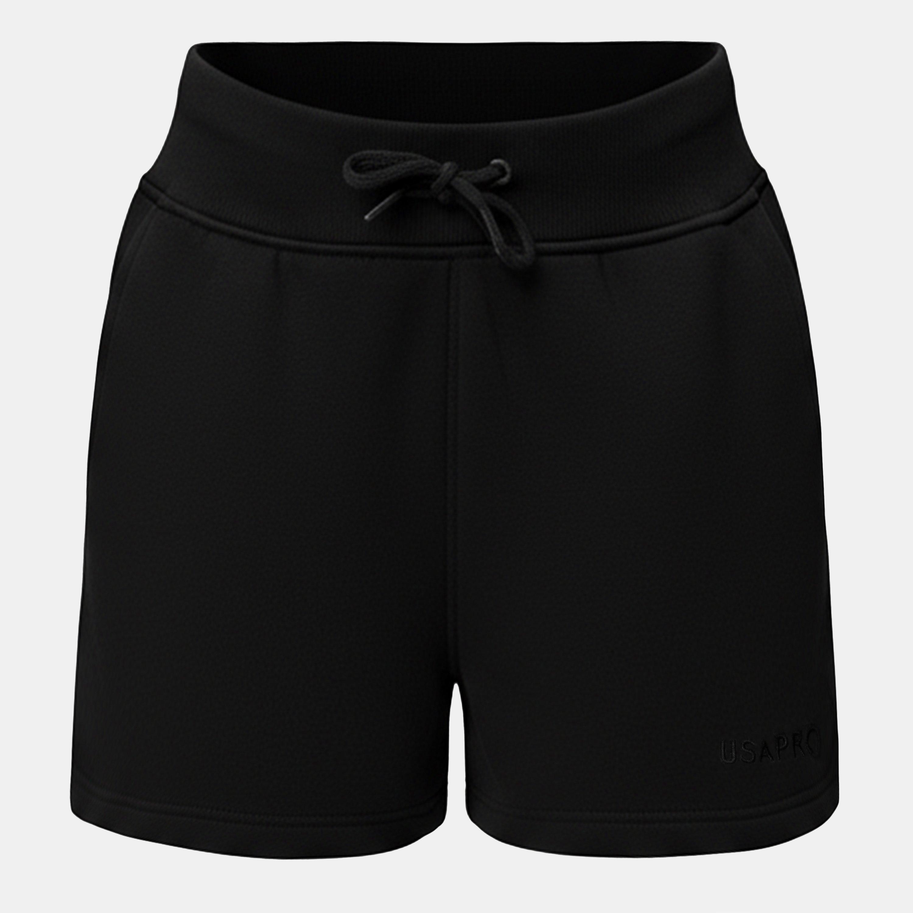 Black - USA Pro - Fleece Shorts Womens - 1