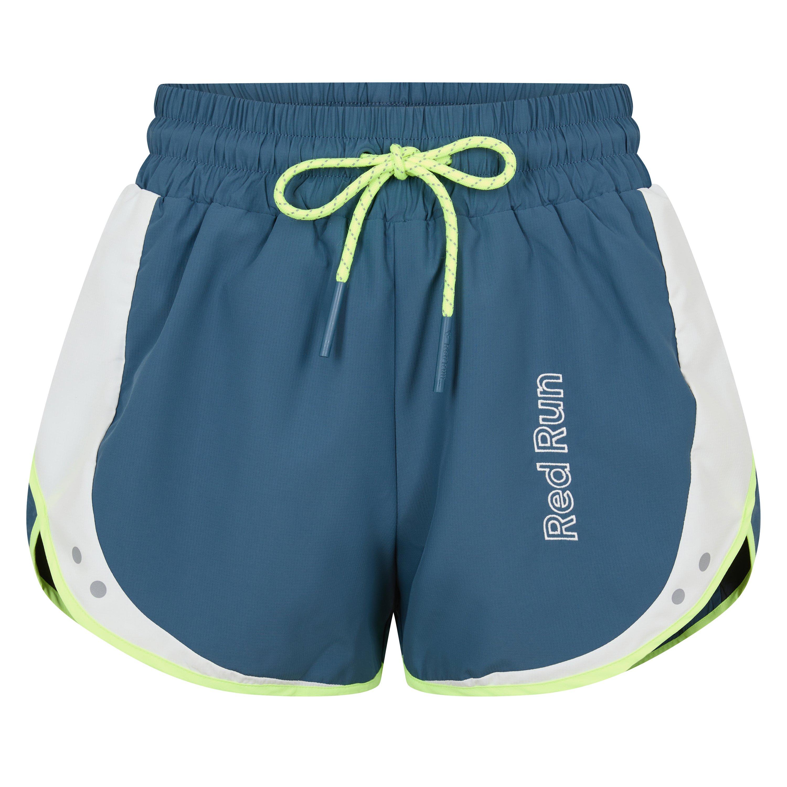 Red Run Womens Colourblock Running Shorts - Charcoal - Size 14 (L)