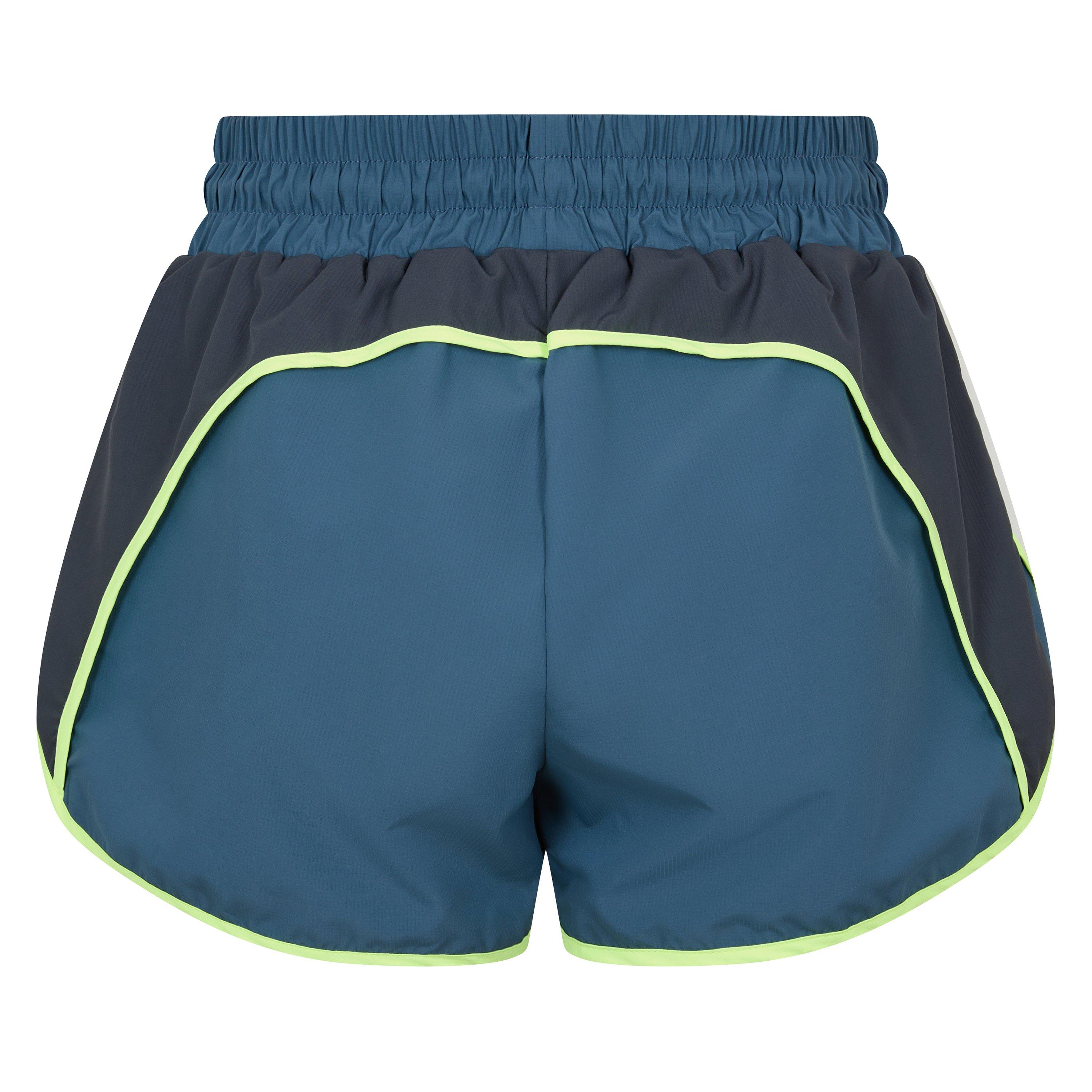 Charcoal - Red Run - Womens Colourblock Running Shorts - 2