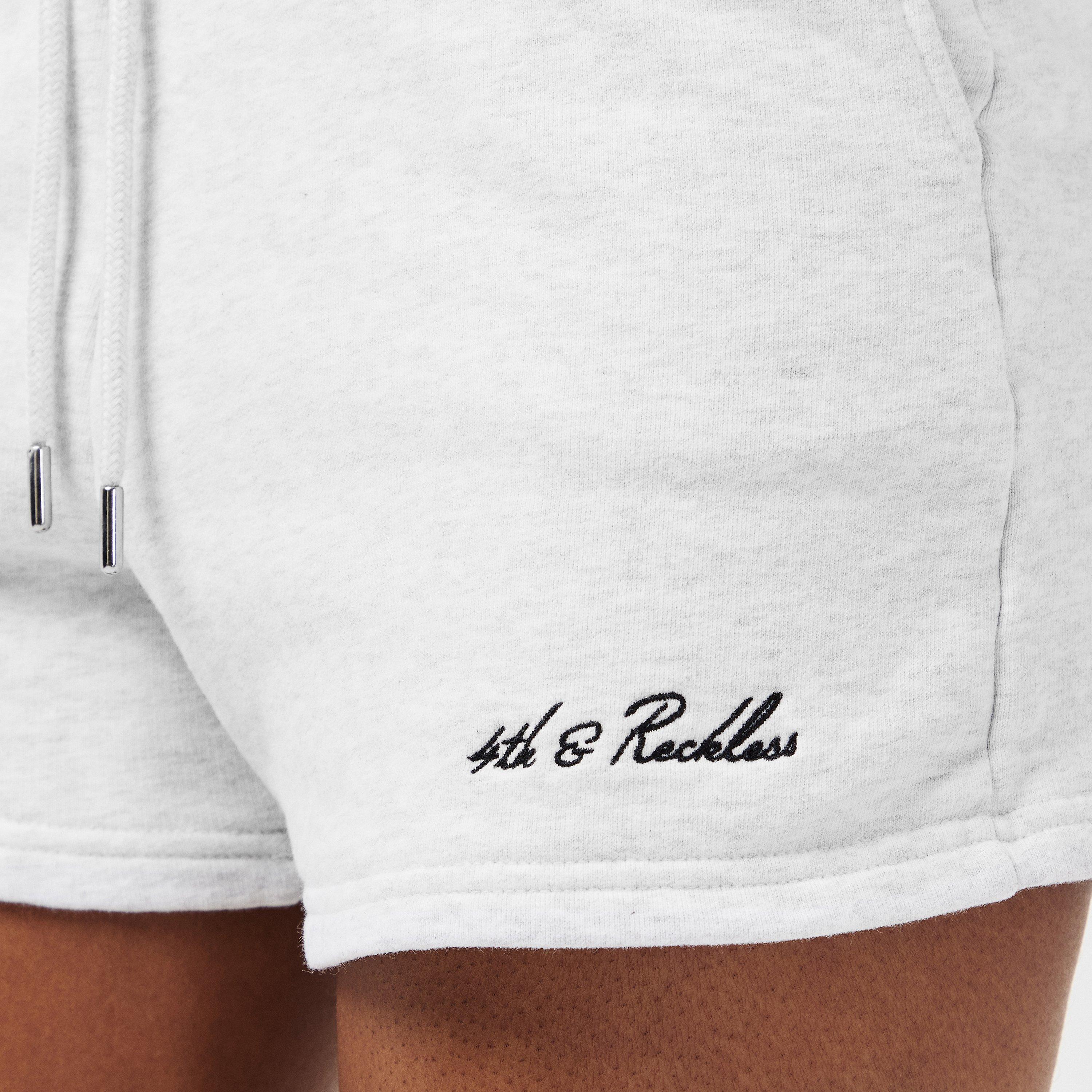 Light Grey - 4th and Reckless - Women's Clover Fleece Jogger Shorts - 5