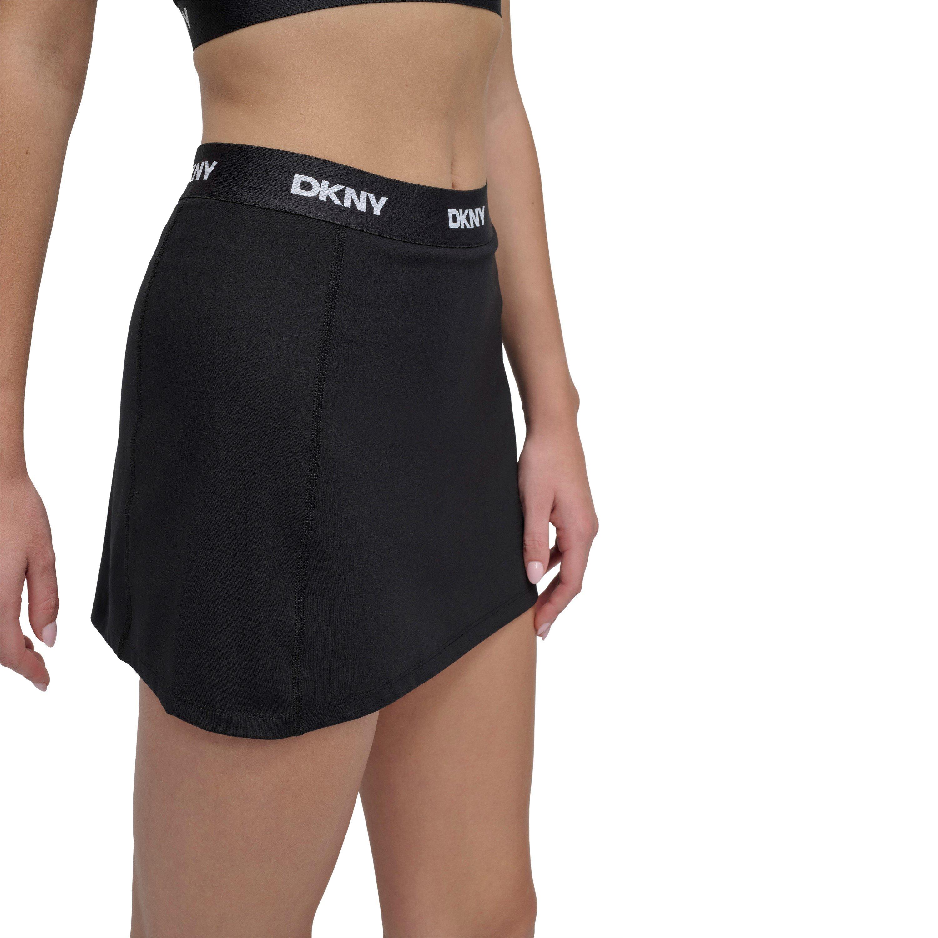 Black - DKNY - Women's Logo Elastic Compression Skort - 3