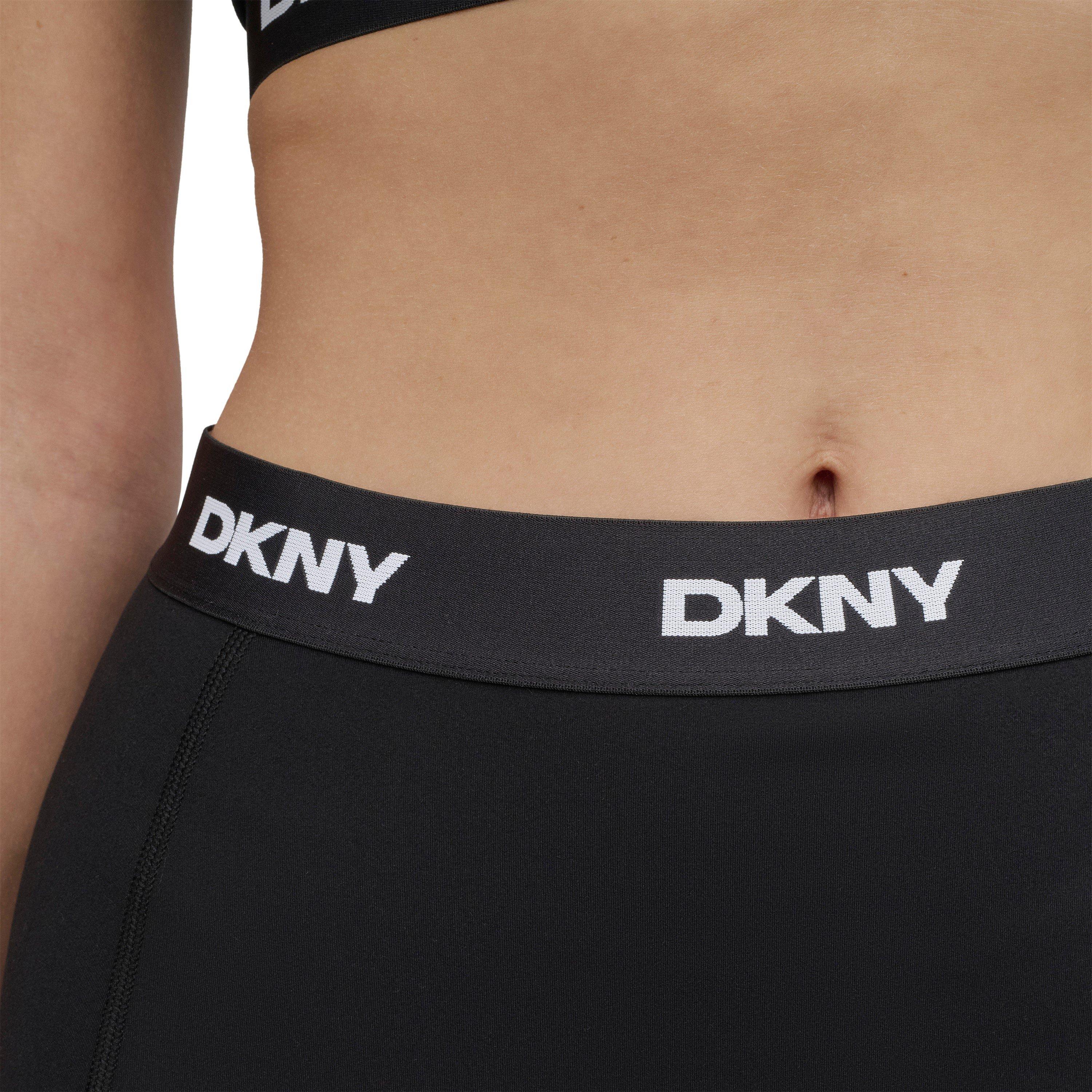 Black - DKNY - Women's Logo Elastic Compression Skort - 4