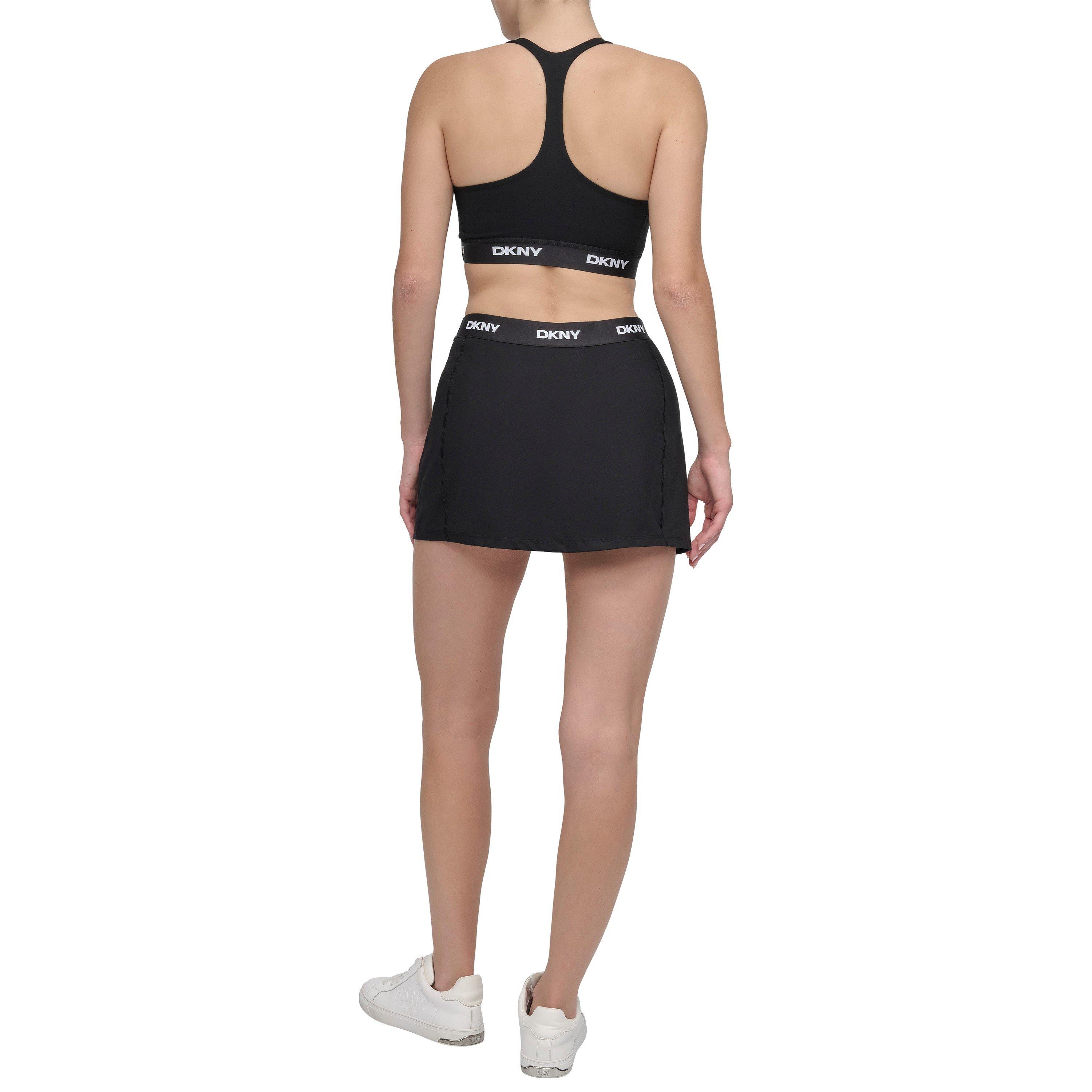 Black - DKNY - Women's Logo Elastic Compression Skort - 7
