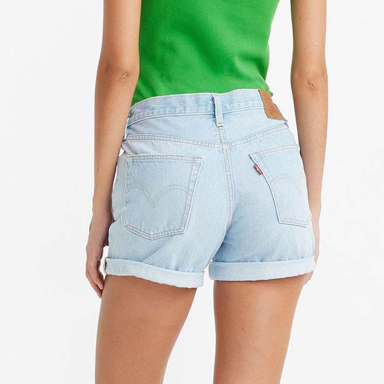 Blue - Levis - Levis 501 Rolled Short Glaring Tailored Womens - 2