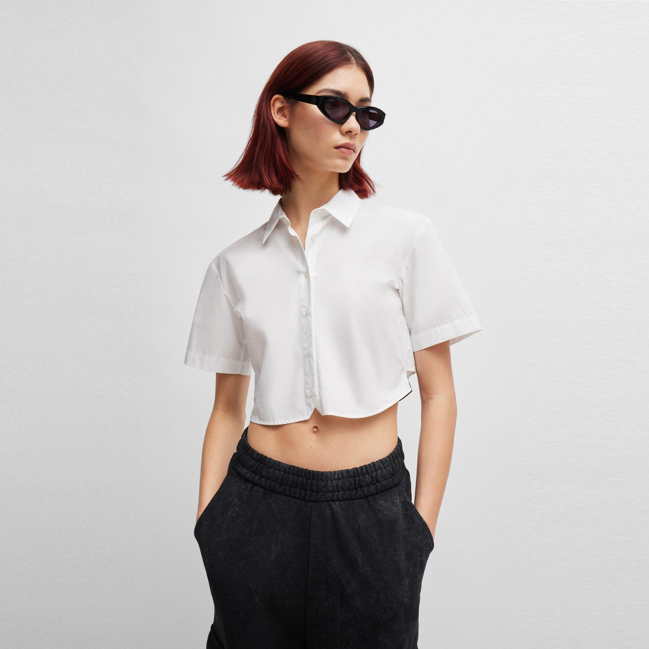 White - Hugo - Women's Enovia Short-Sleeve Blouse - 2