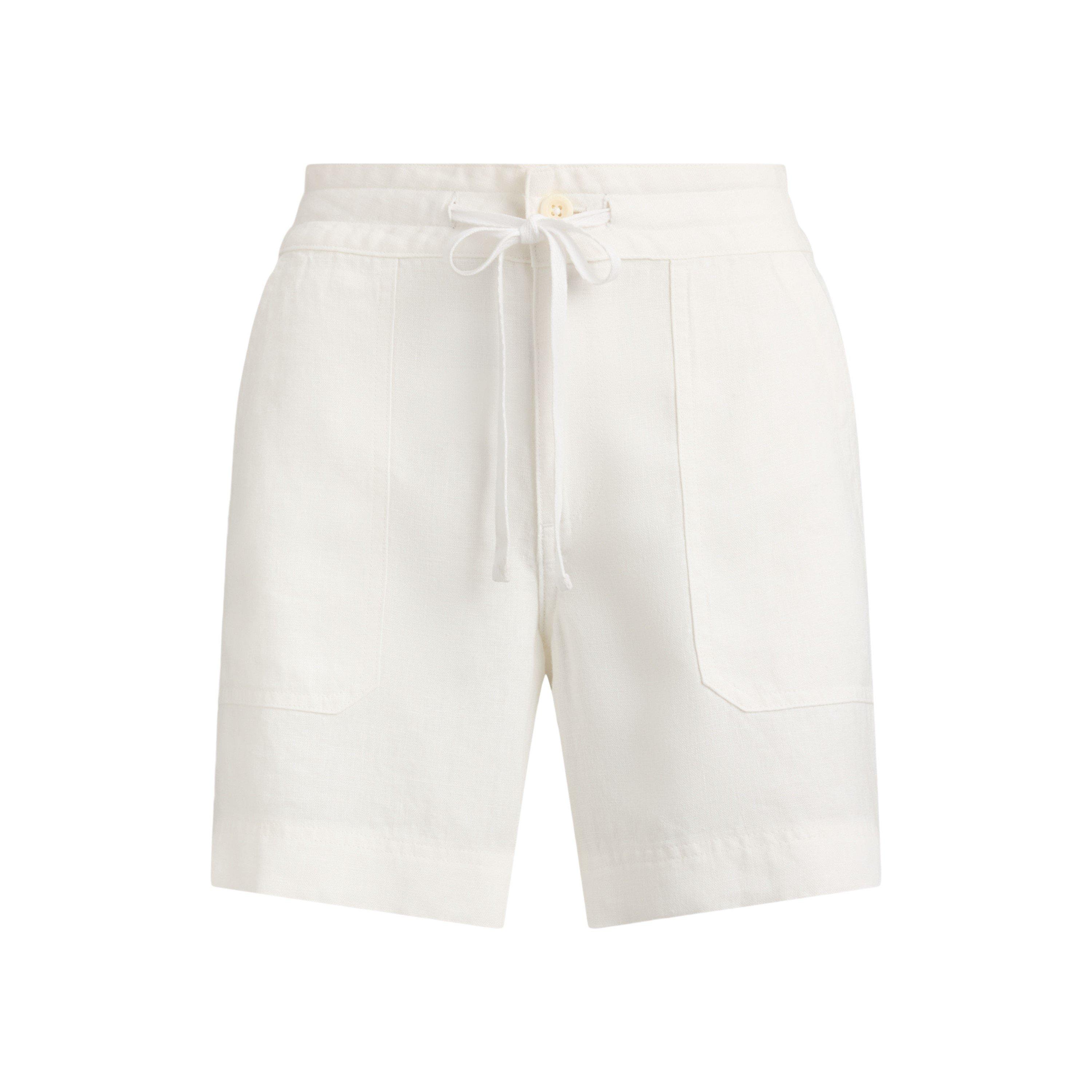 Lauren By Ralph Lauren Women's White Woven Tracksuit Shorts - 10 (S)