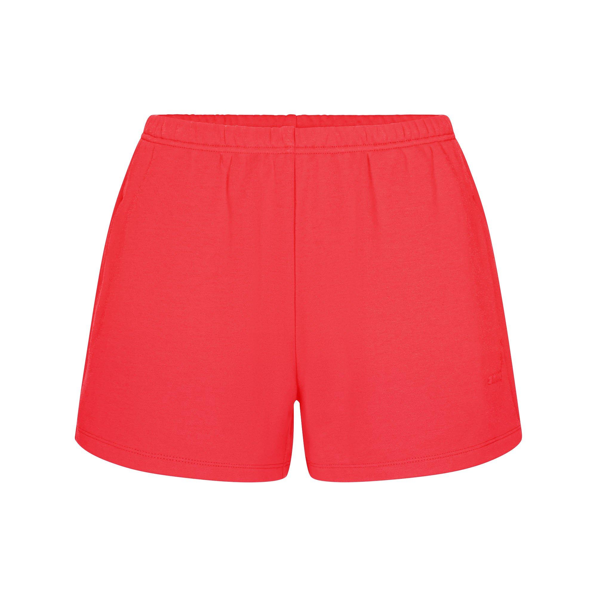 WASHED RED - SKIMS - Women's Classic Short Fleece Jogger Shorts - 1
