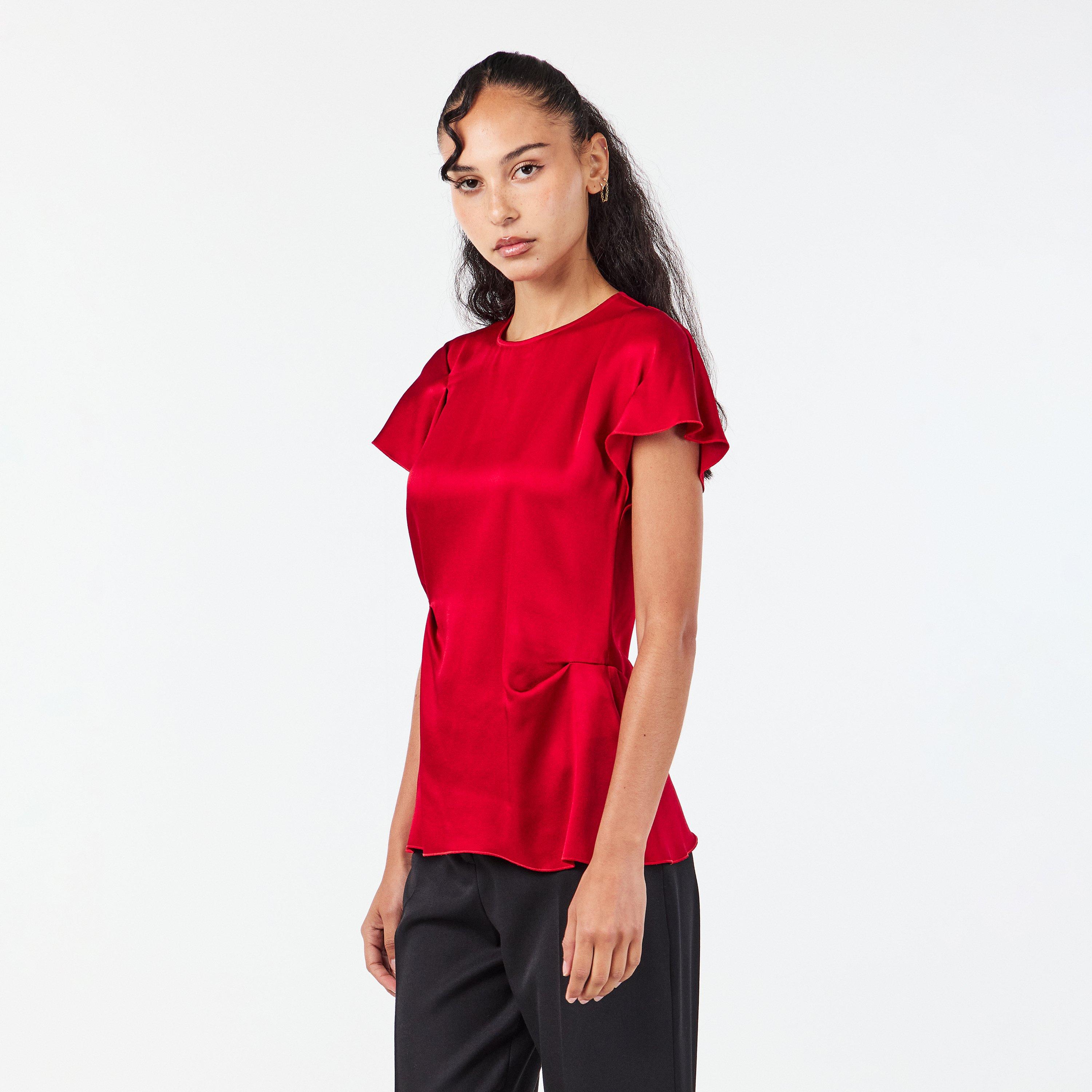 Rose - Victoria Beckham - Women's Short-Sleeve Blouse - 3