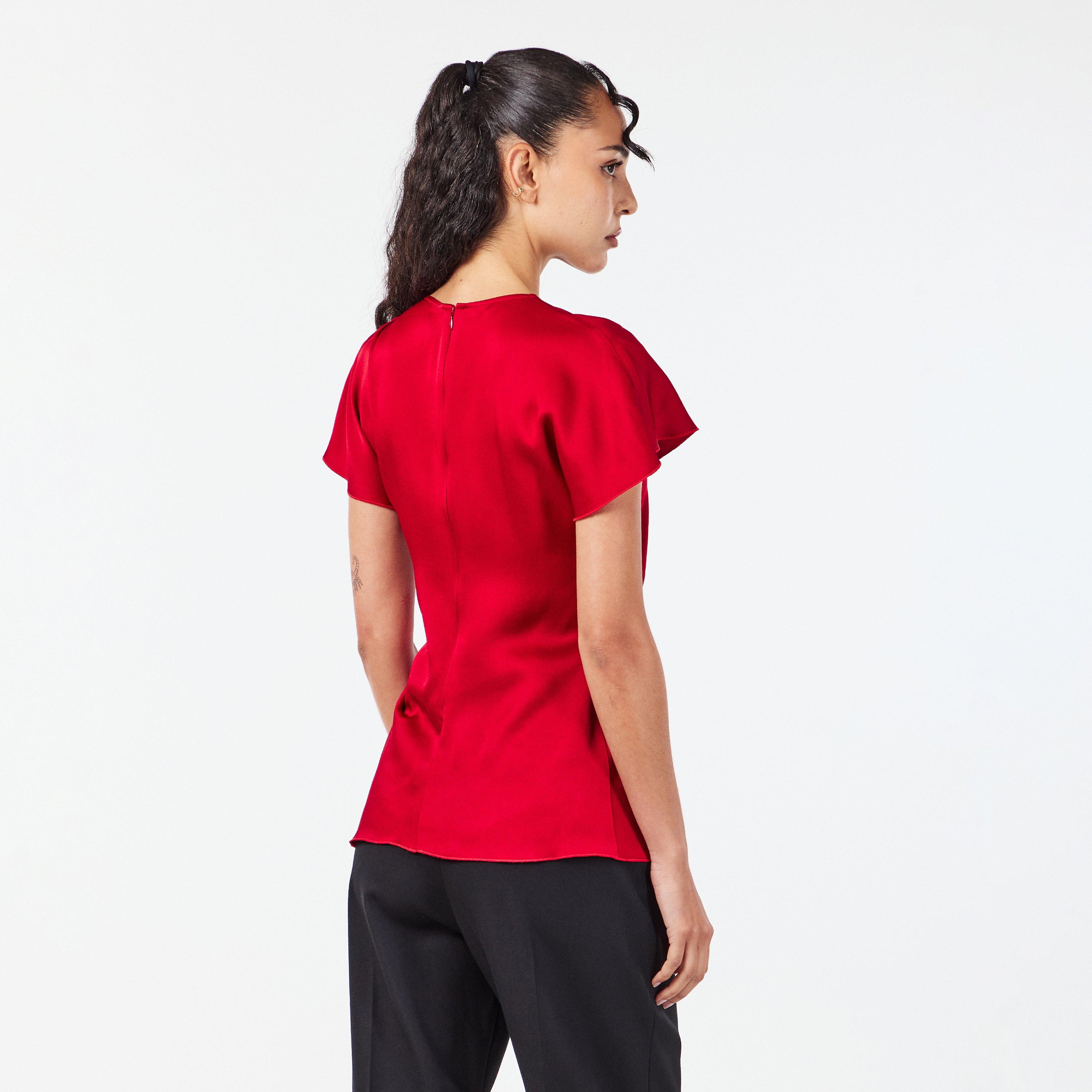 Rose - Victoria Beckham - Women's Short-Sleeve Blouse - 4