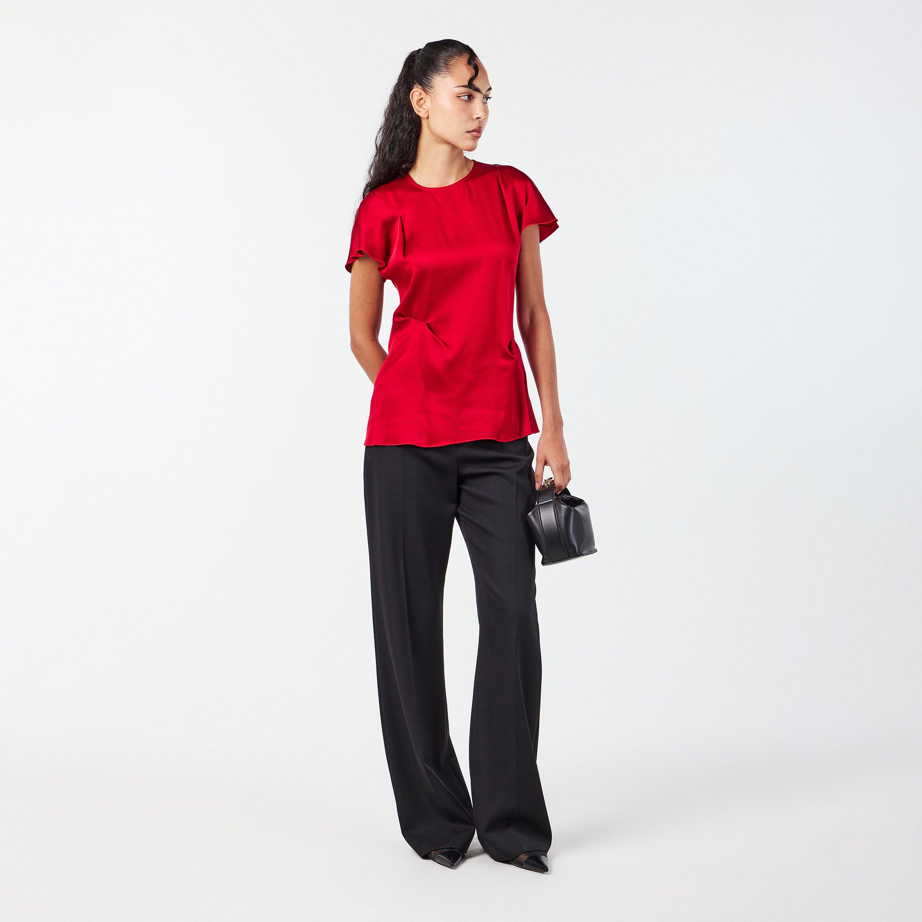 Rose - Victoria Beckham - Women's Short-Sleeve Blouse - 6