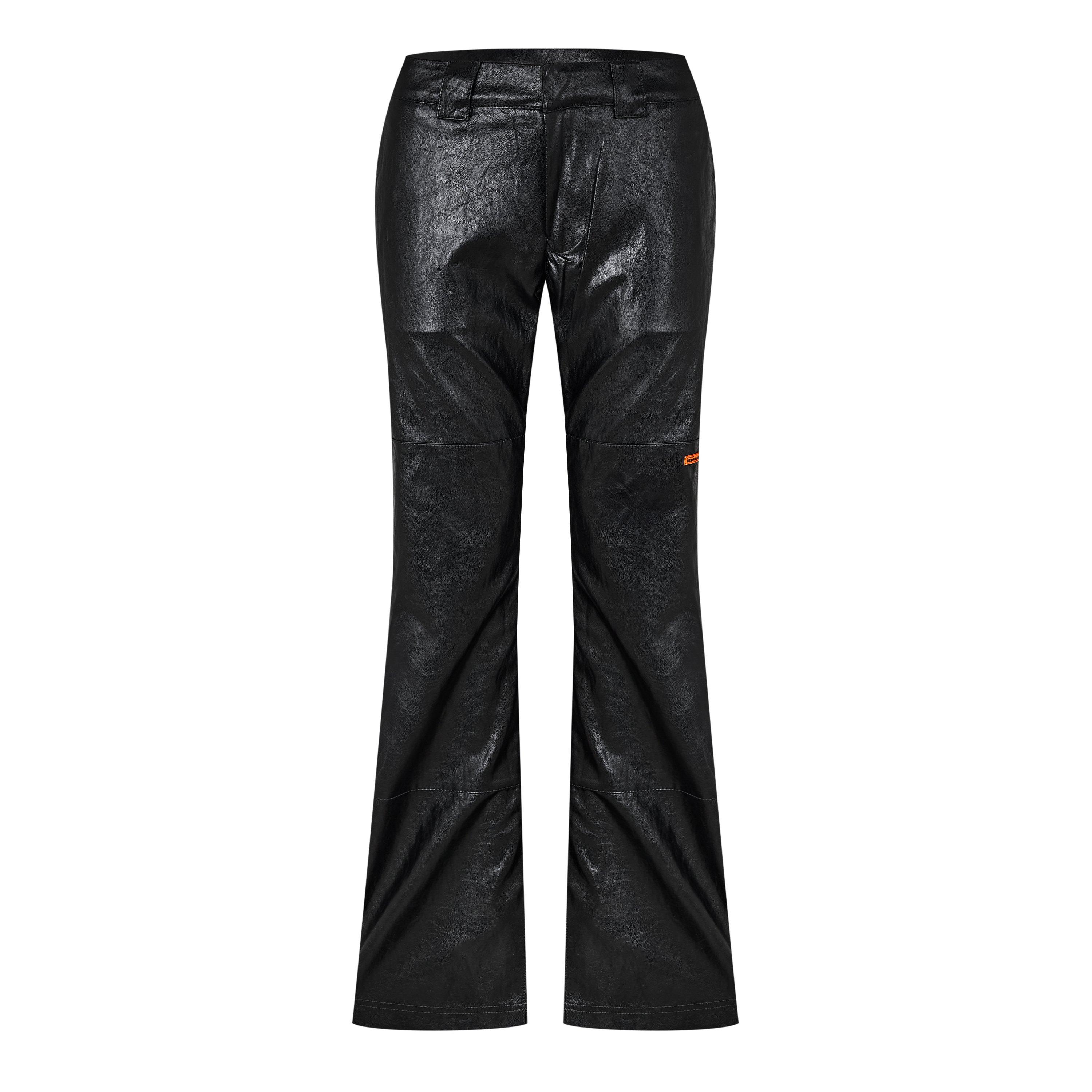 Black - Heron Preston - Women's Leather Chinos - 1