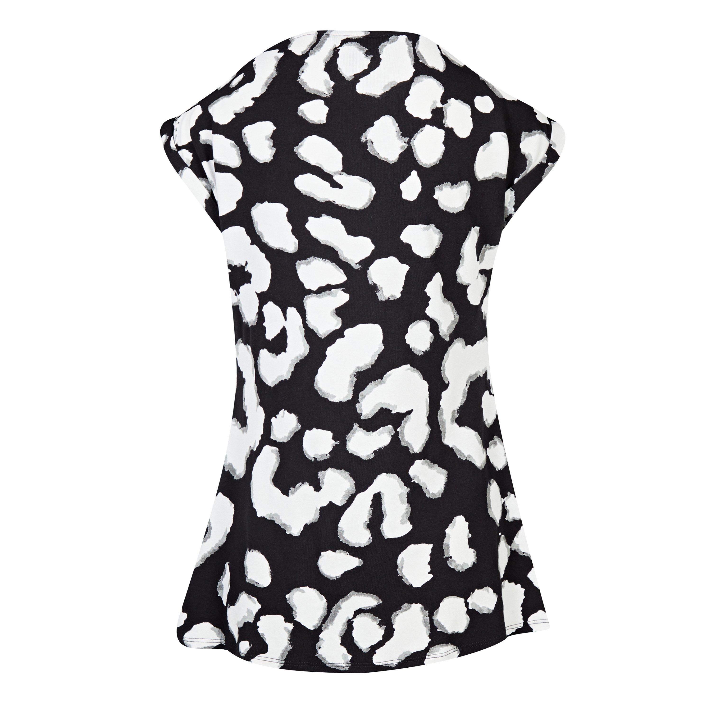 Mono Animal - Biba - Women's Jersey Trim Short-Sleeve Blouse - 5