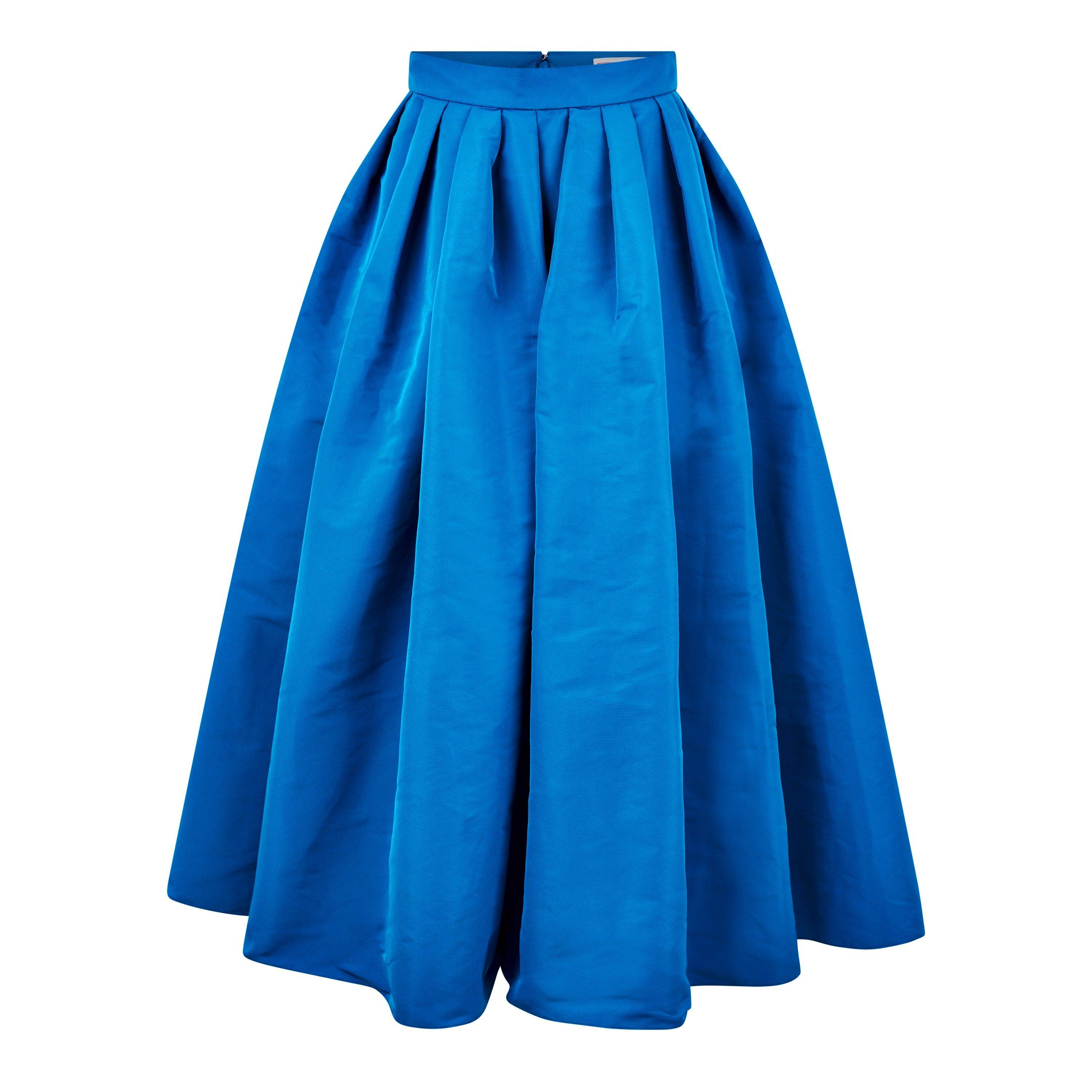Lapis Blue - Alexander McQueen - Gathered Midi Skirt - 5