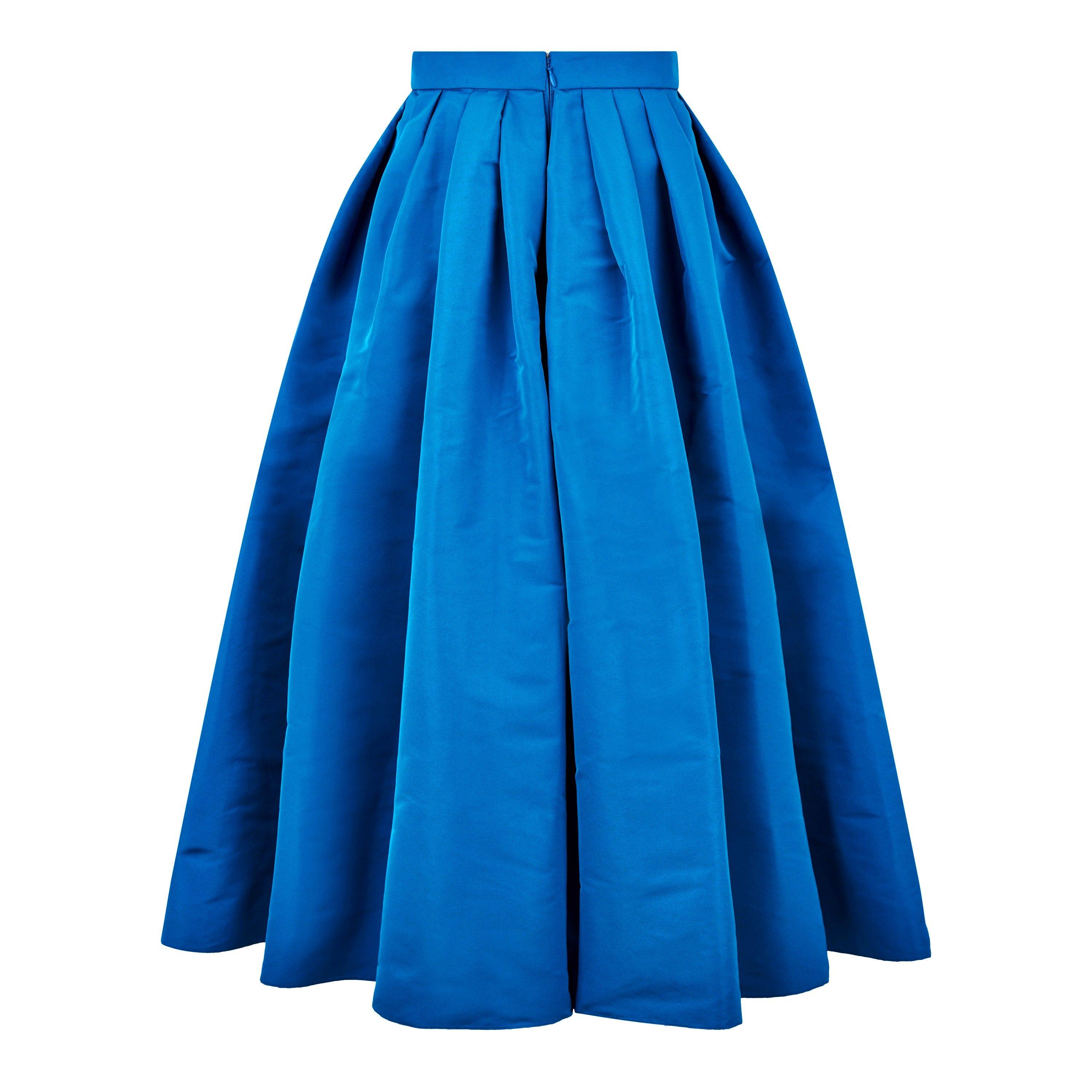Lapis Blue - Alexander McQueen - Gathered Midi Skirt - 6