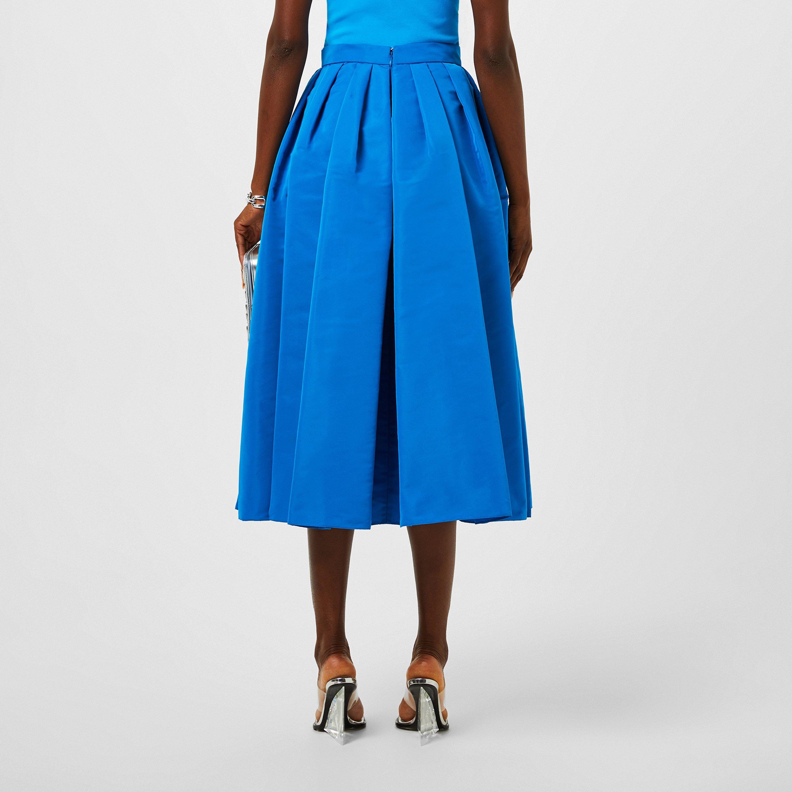 Lapis Blue - Alexander McQueen - Gathered Midi Skirt - 3