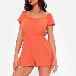 I Saw It First ISAWITFIRST Crinkle Textured Short Sleeve Playsuit