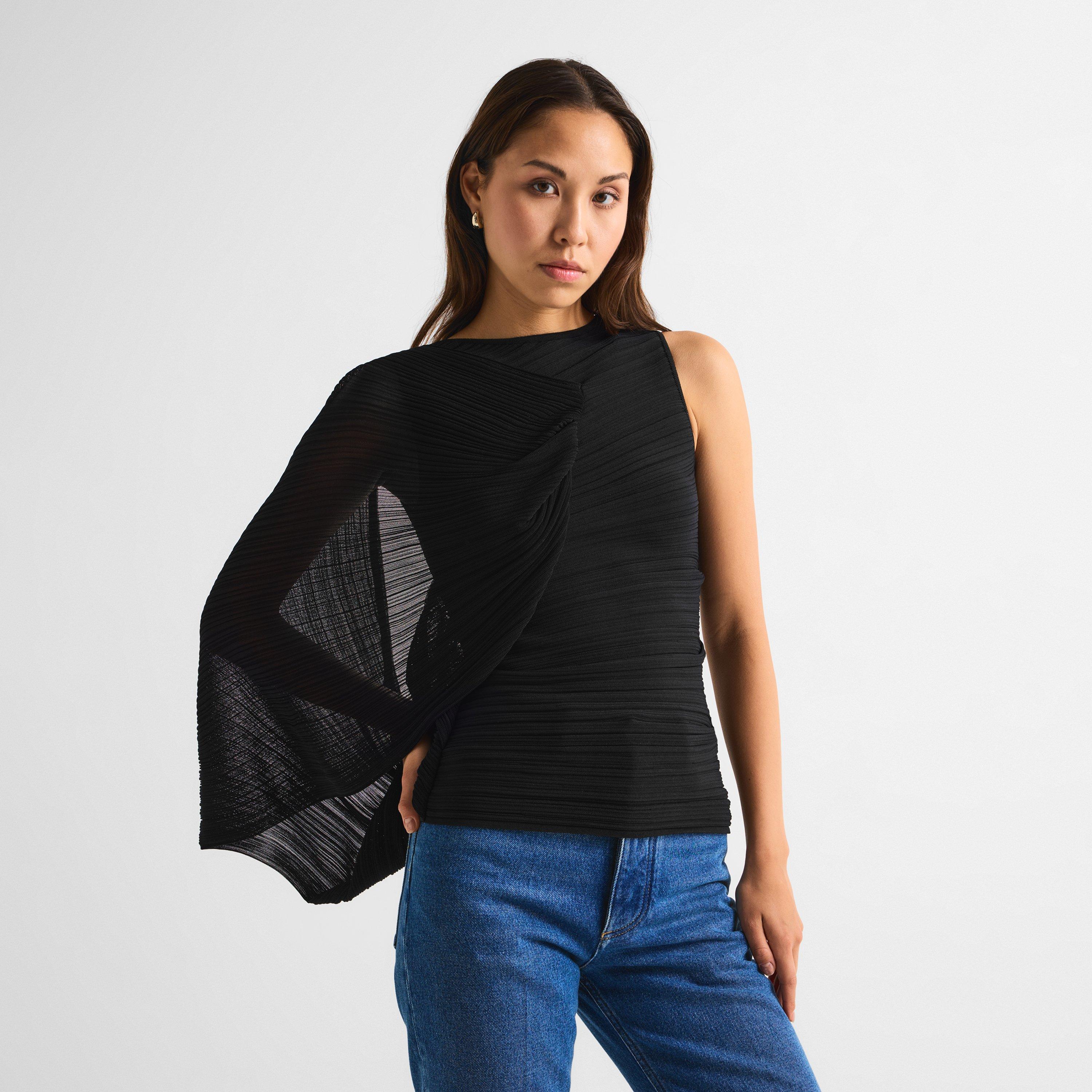 Black - Balmain - Balmain Viscose Top Ld63 - 3