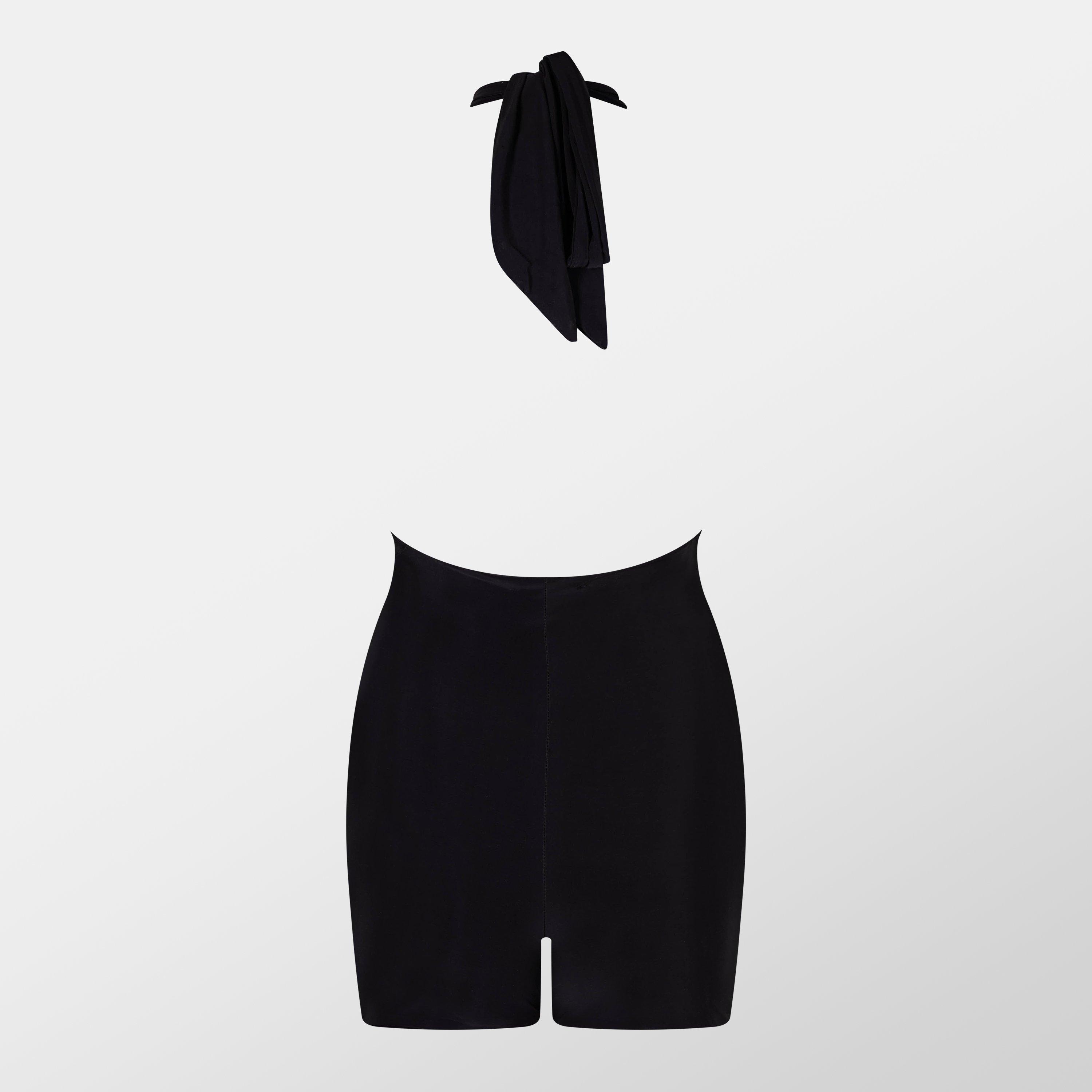 Black - Missy Empire - Double Layer Slinky Cross Over Cut Out Playsuit - 2