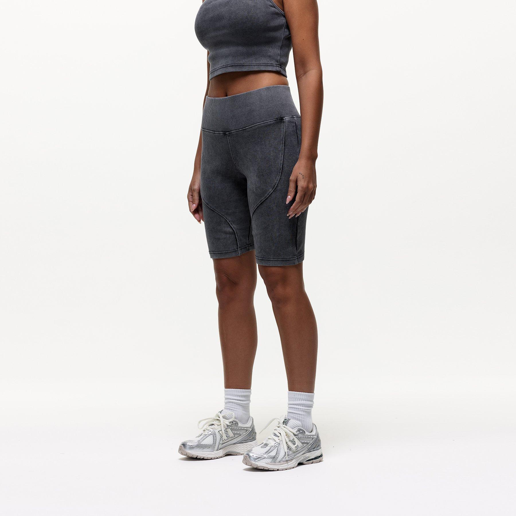 Black - Good For Nothing - Ribbed Shorts Acid Wash - 4