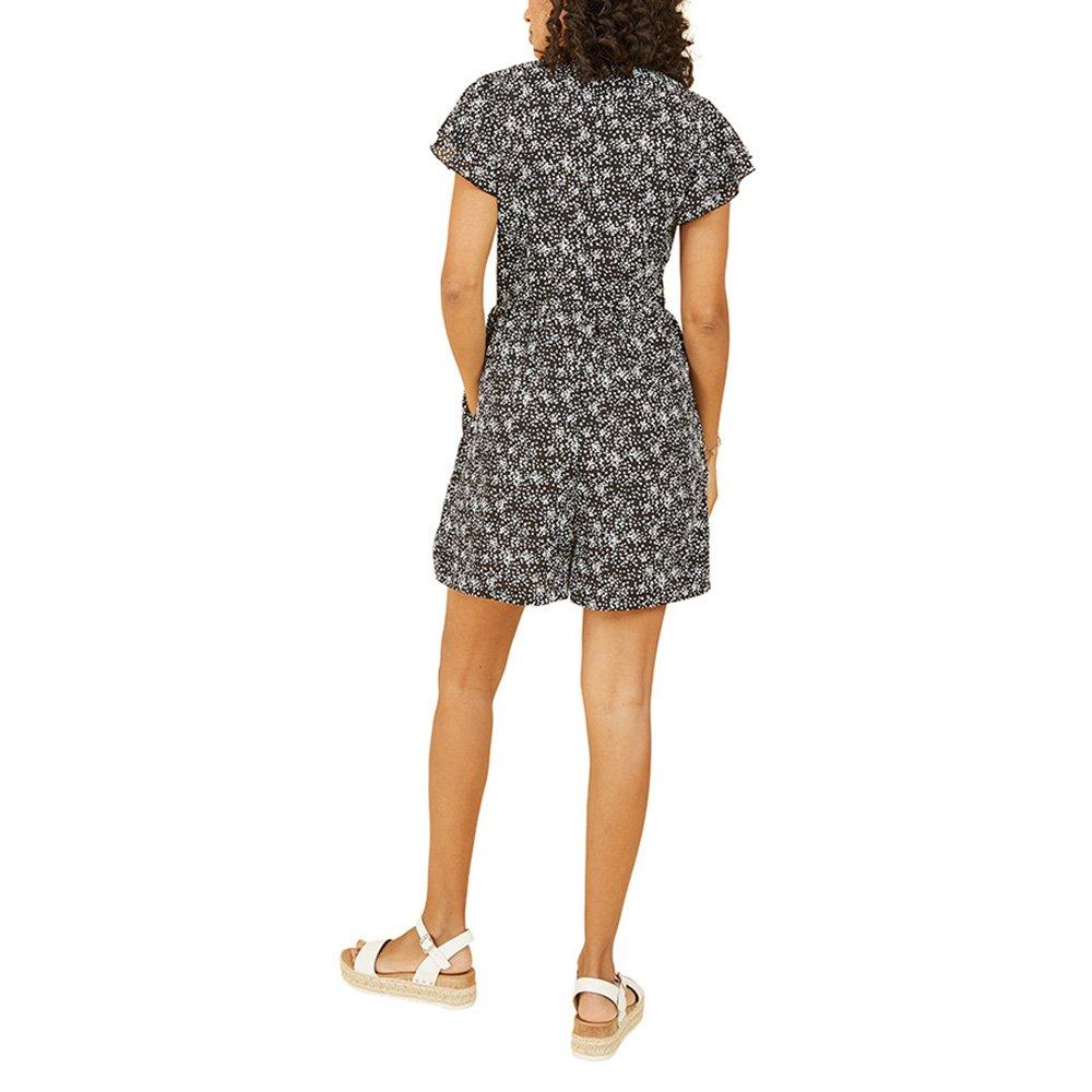 Black - Mela London - Women's Playsuit with Pockets - 4