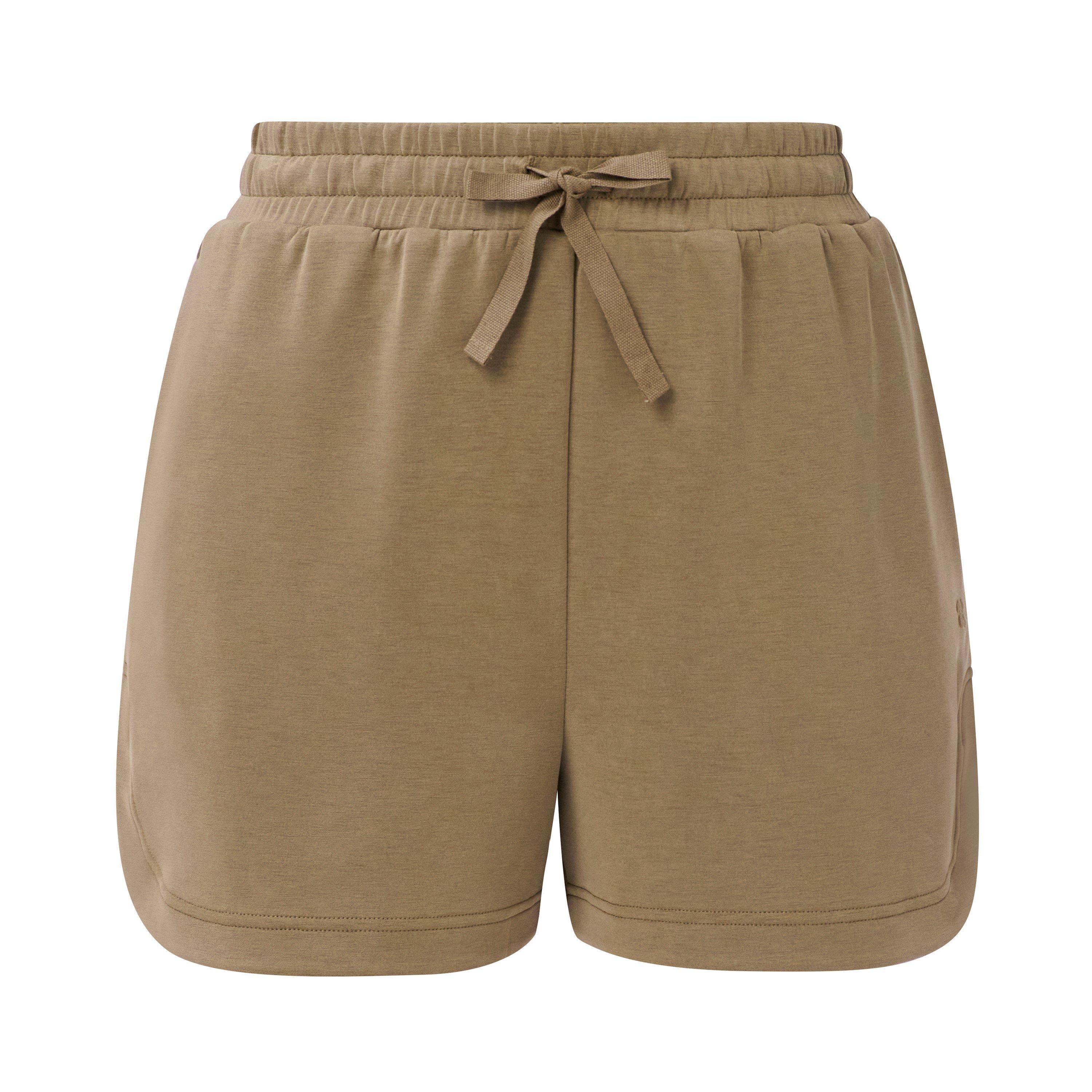 khaki brown - Sweaty Betty - Women's Fleece Jogger Shorts - 1