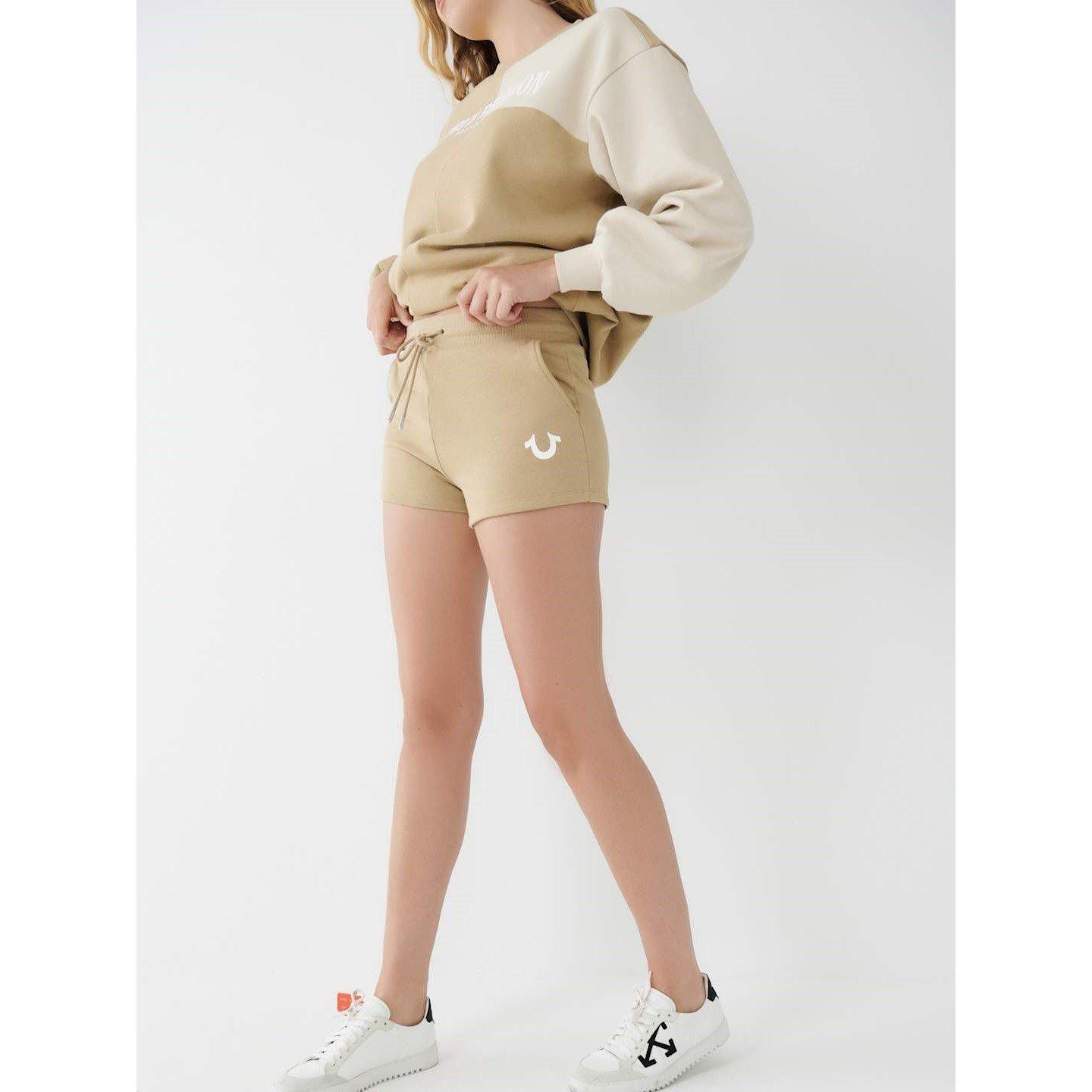 Travertin - True Religion - Fleece Lounge Jogger Shorts - 3