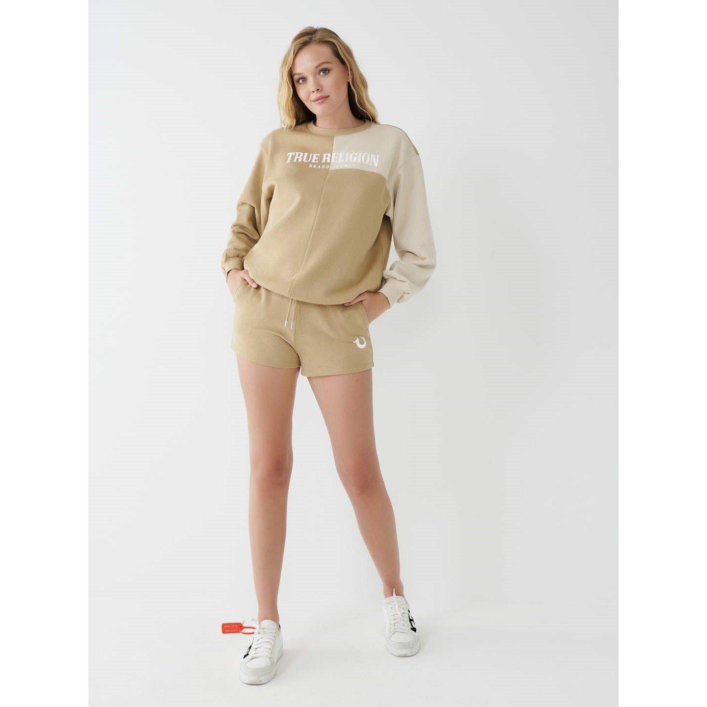 Travertin - True Religion - Fleece Lounge Jogger Shorts - 4