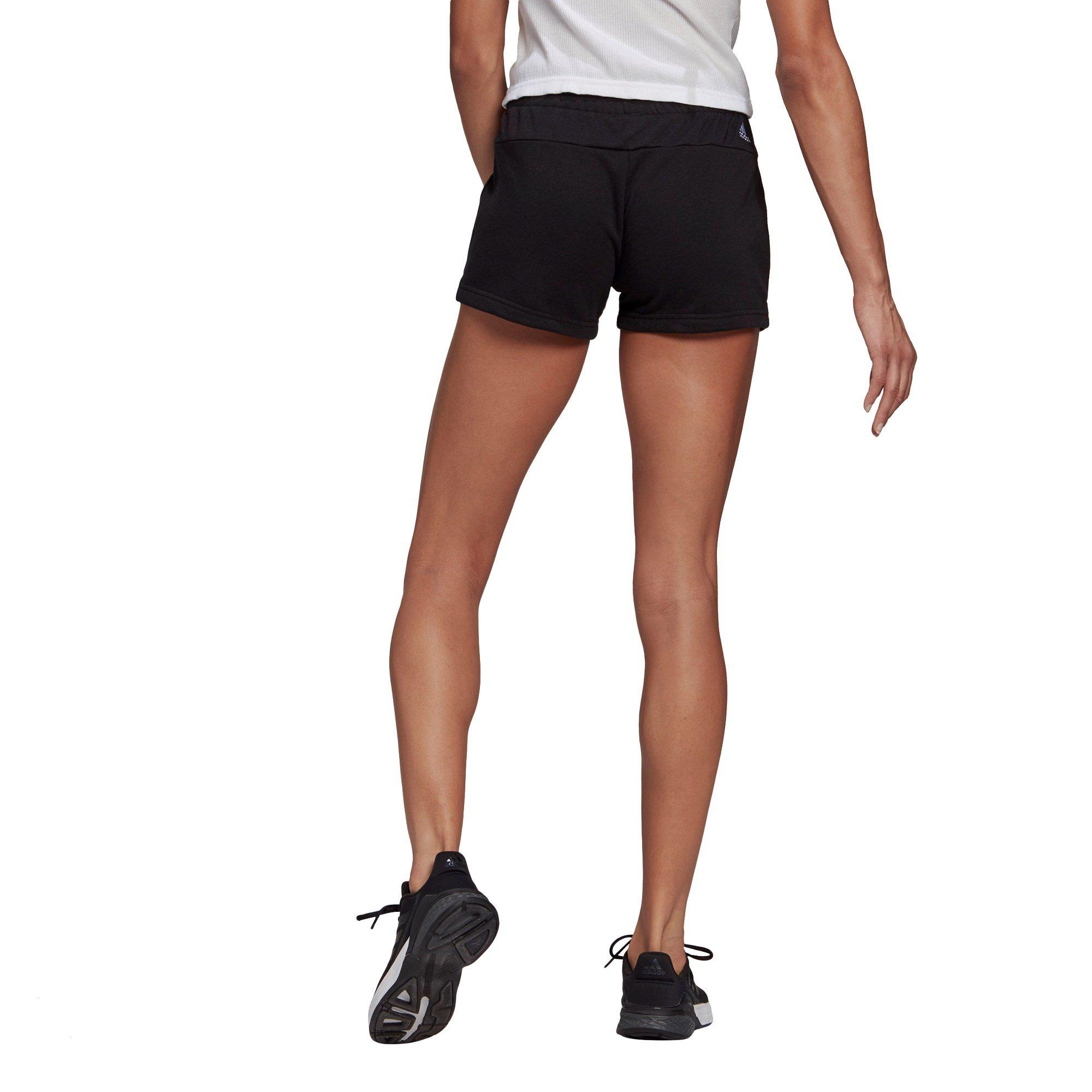 Black/White - adidas Originals - adidas Slim Leg Shorts Womens - 3