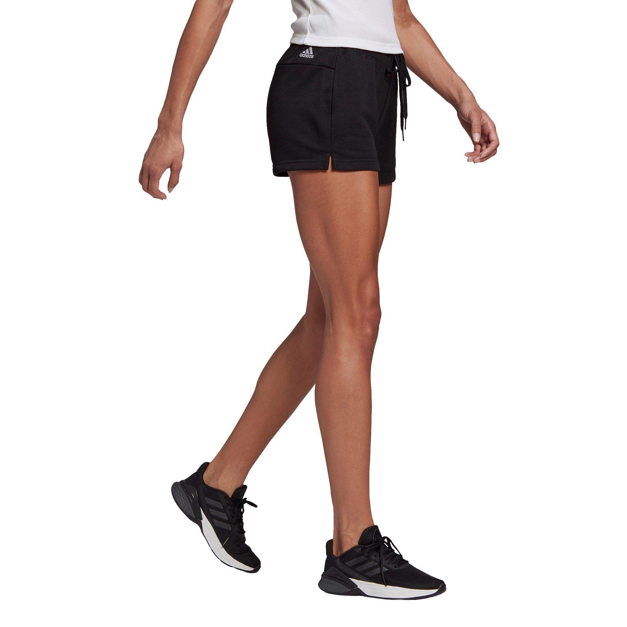 Black/White - adidas Originals - adidas Slim Leg Shorts Womens - 4